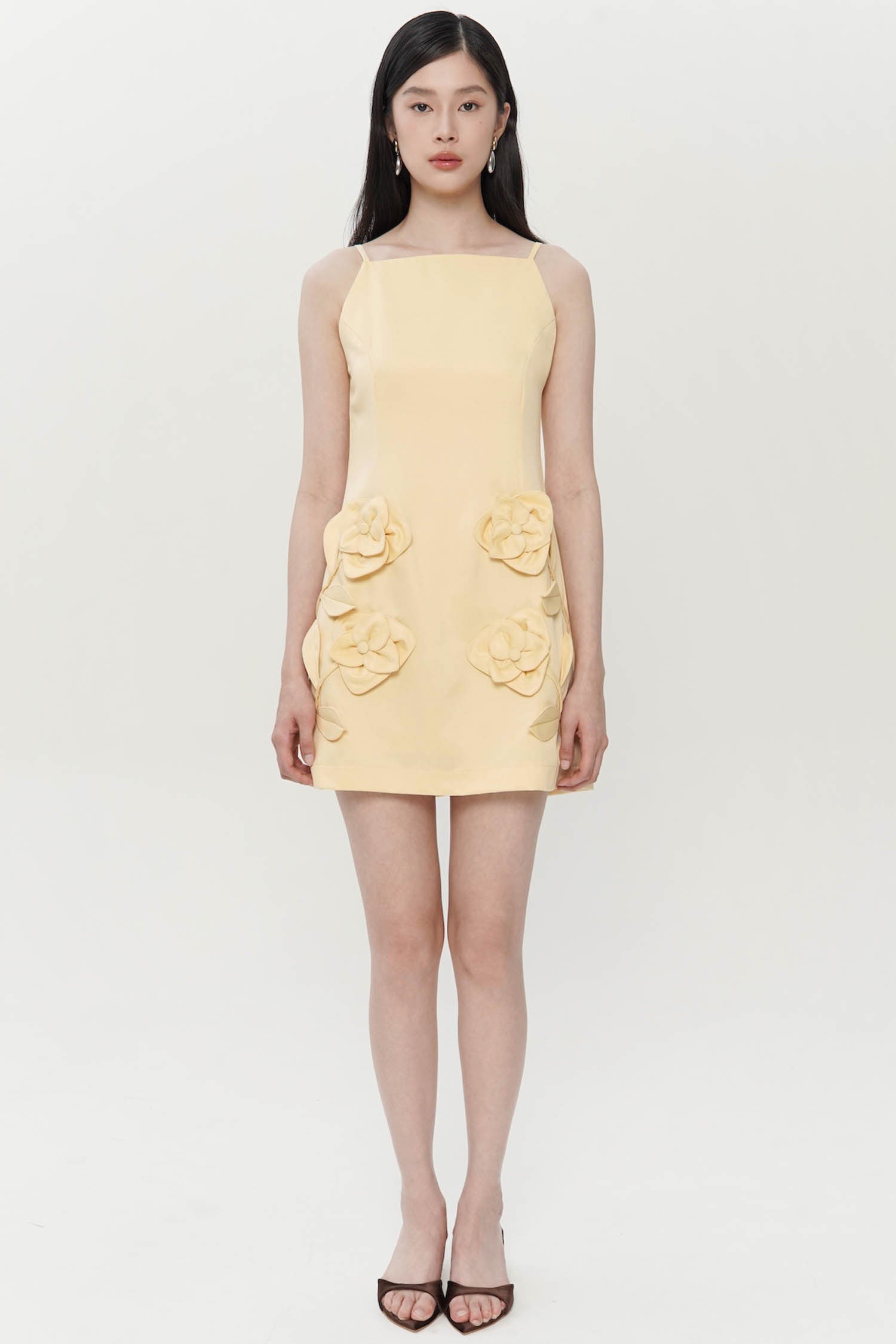 Diora Flora Mini Dress In Butter