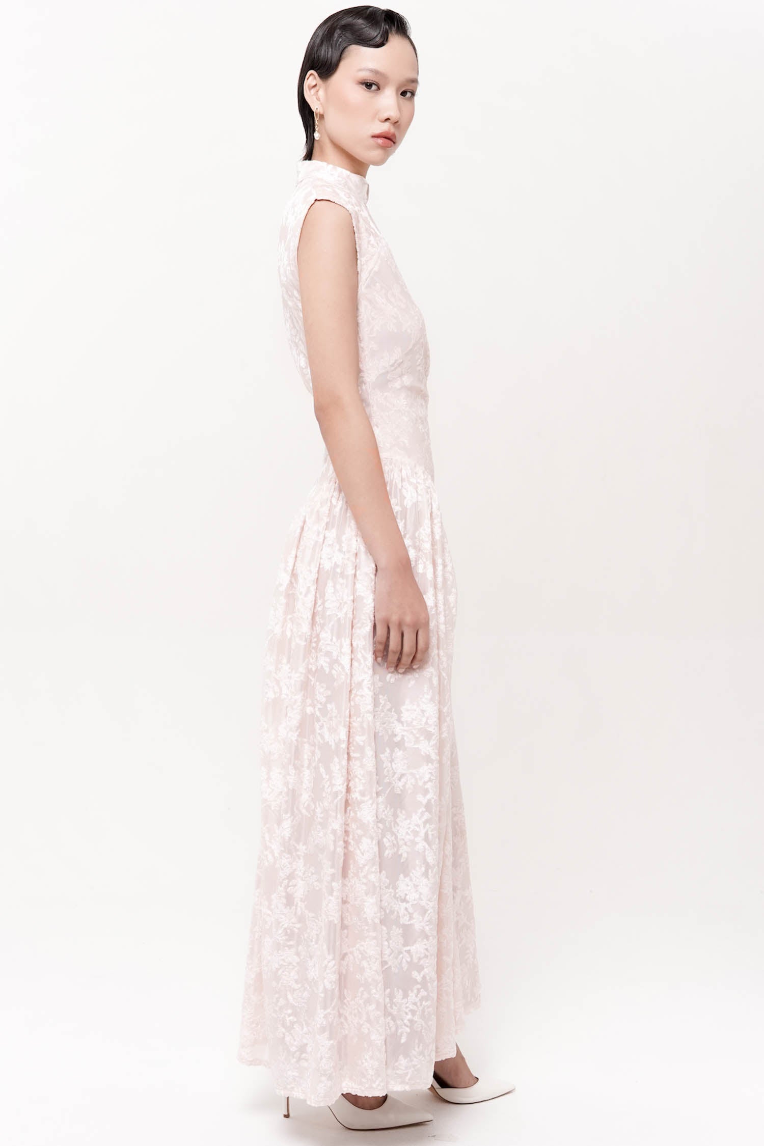 Hua Maxi Dress in Dusty Pink