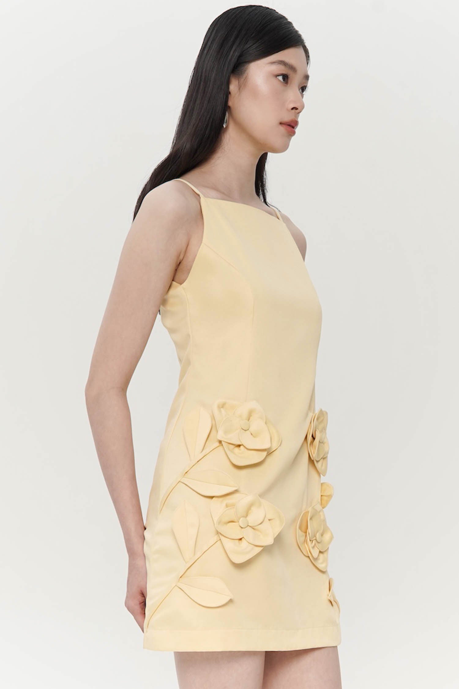 Diora Flora Mini Dress In Butter