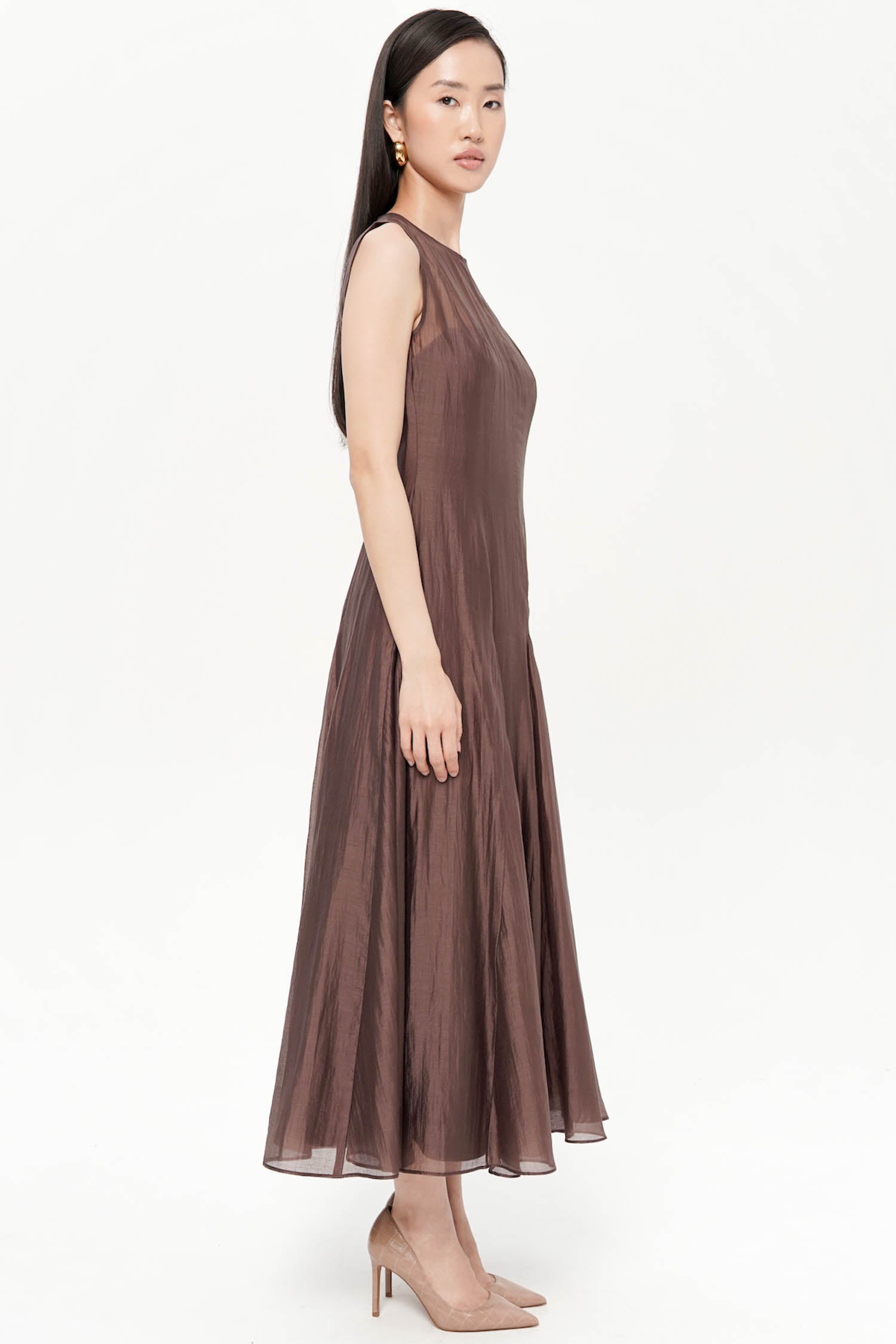 Arlen Maxi Dress In Espresso