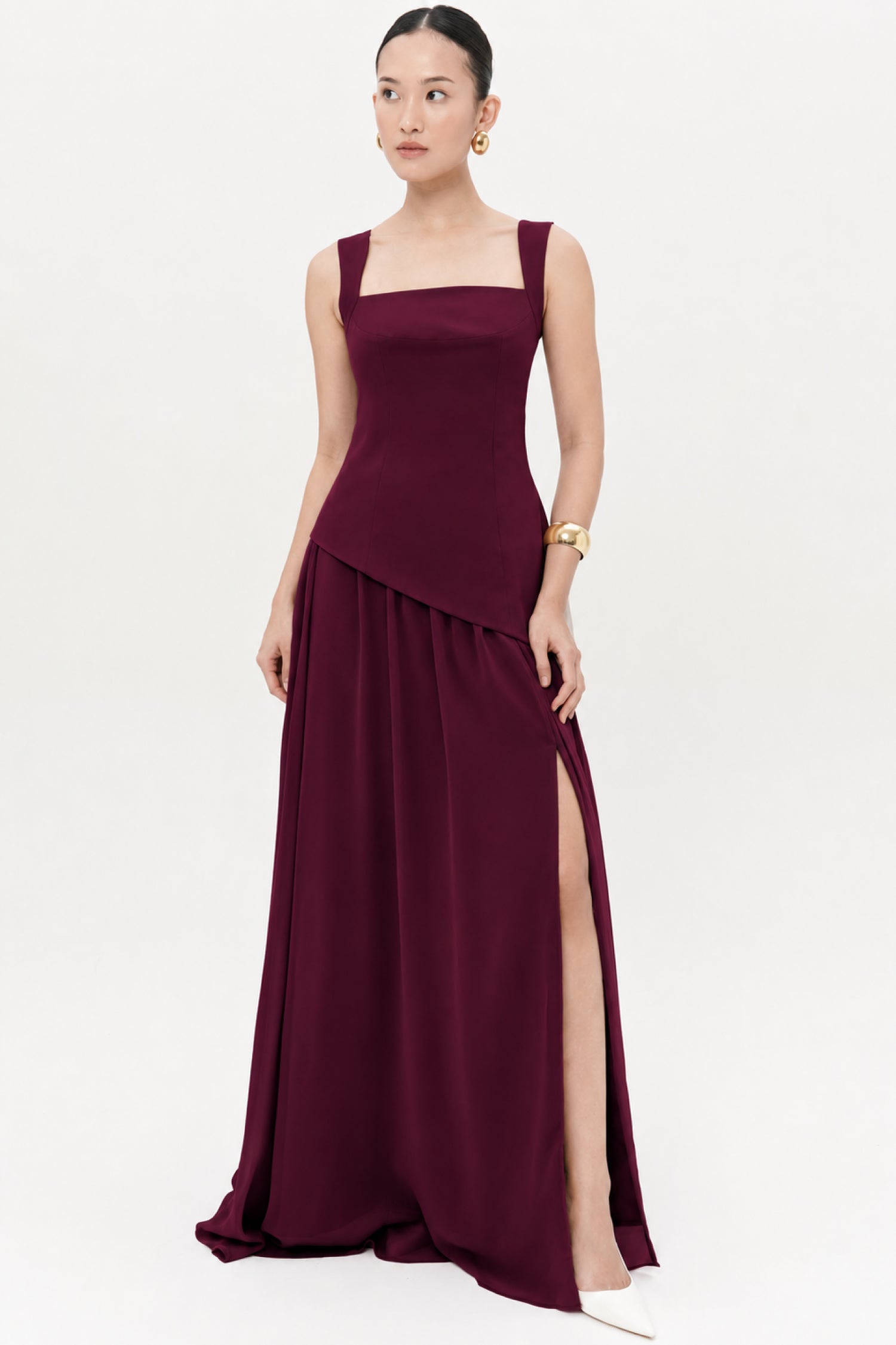 Arivana Two-Piece Dress In Wine