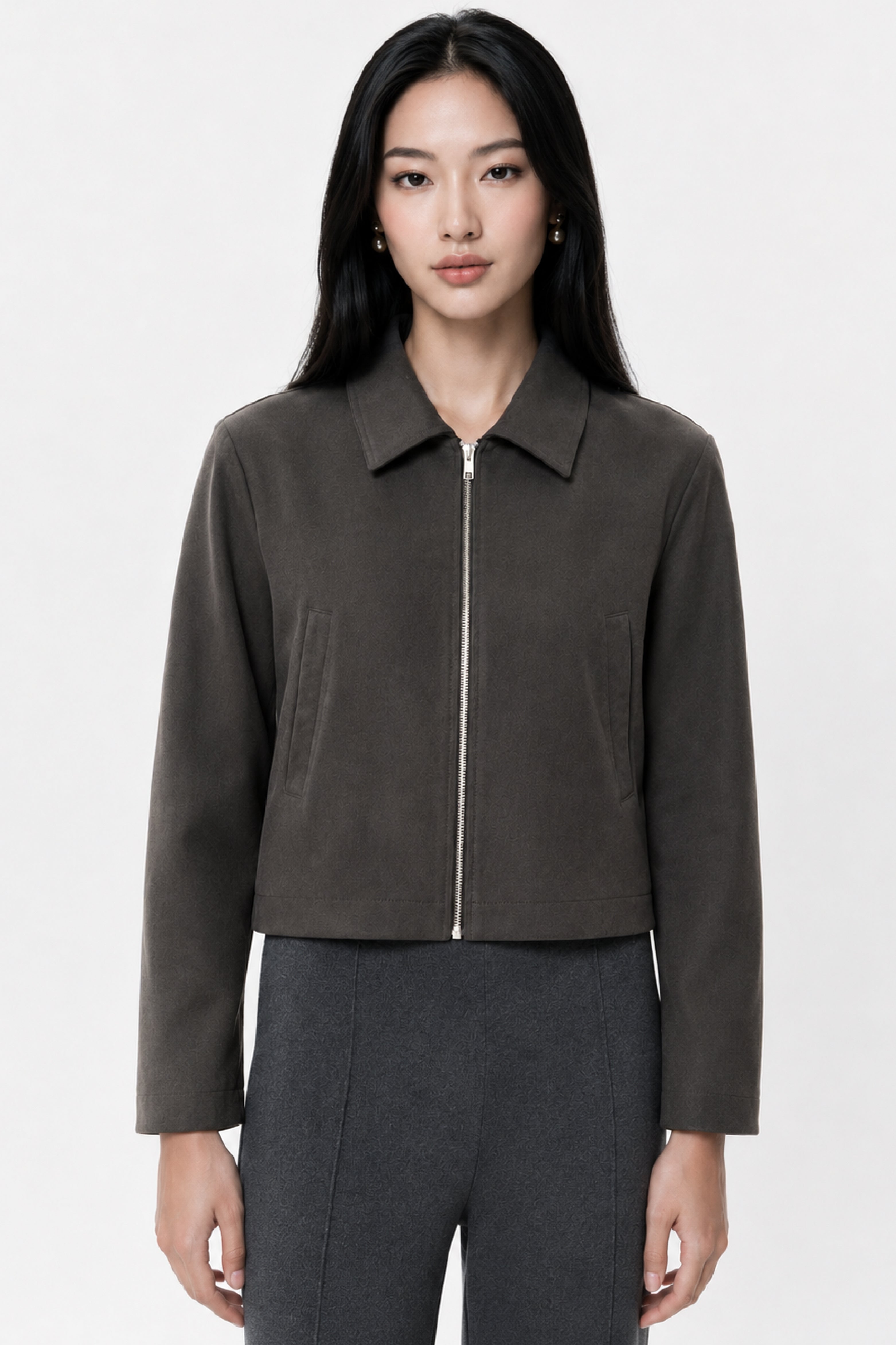 Riven Boxy Jacket In Cocoa