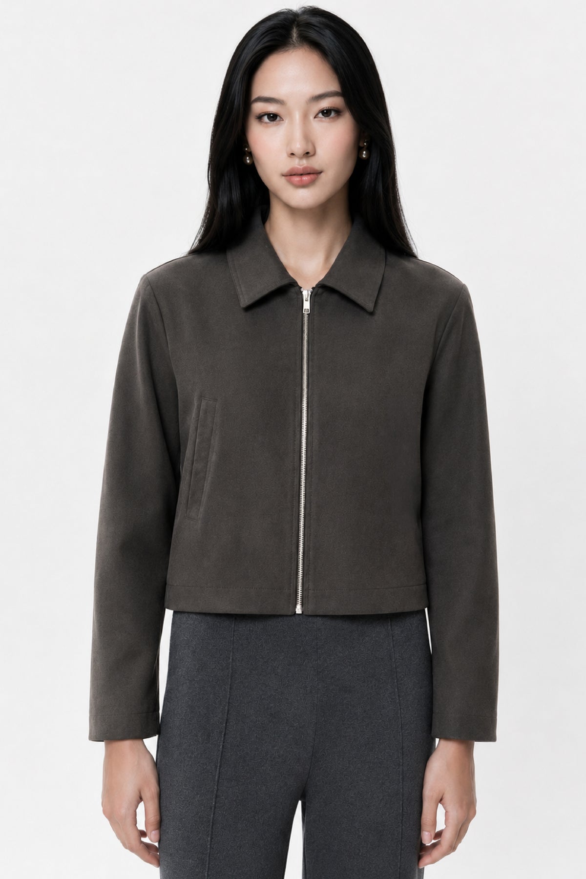 Riven Boxy Jacket In Cocoa