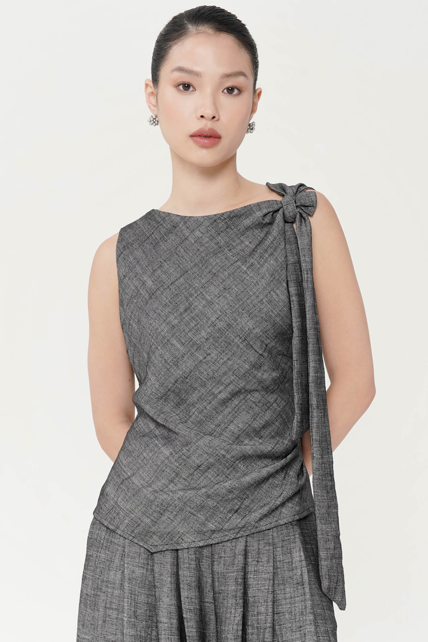 Gracey Top In Dark Grey
