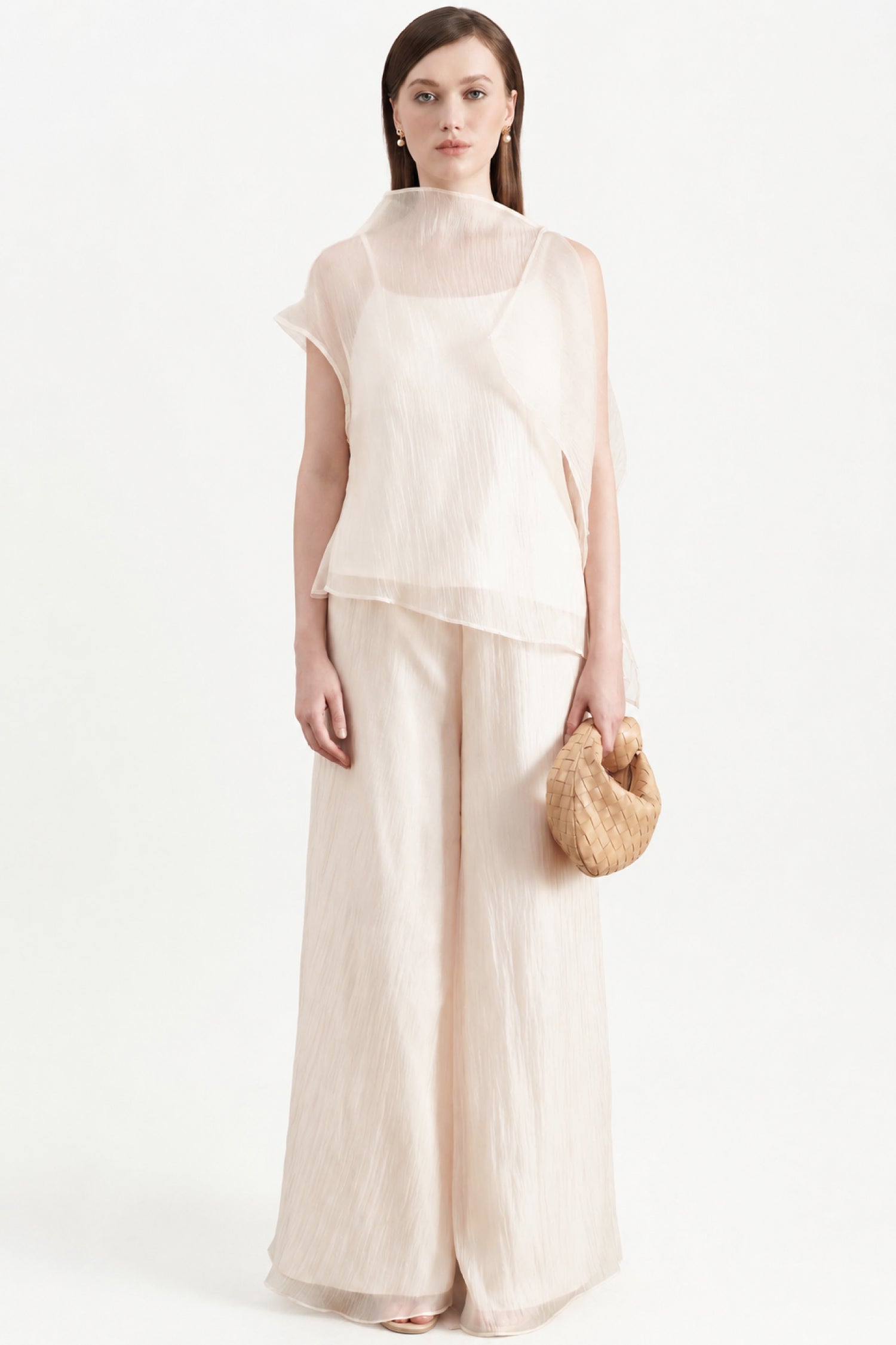 Jire Translucent Trousers In Ivory