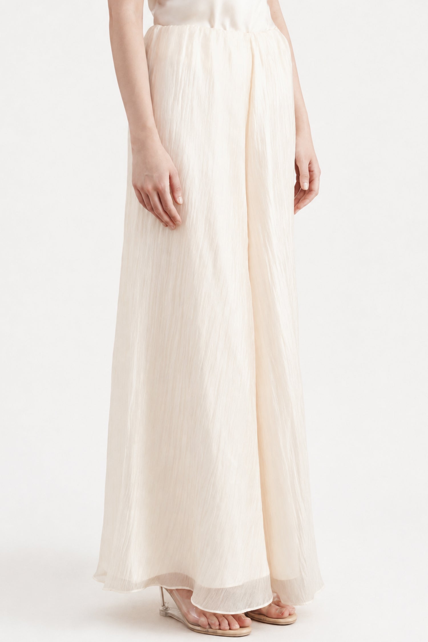 Jire Translucent Trousers In Ivory