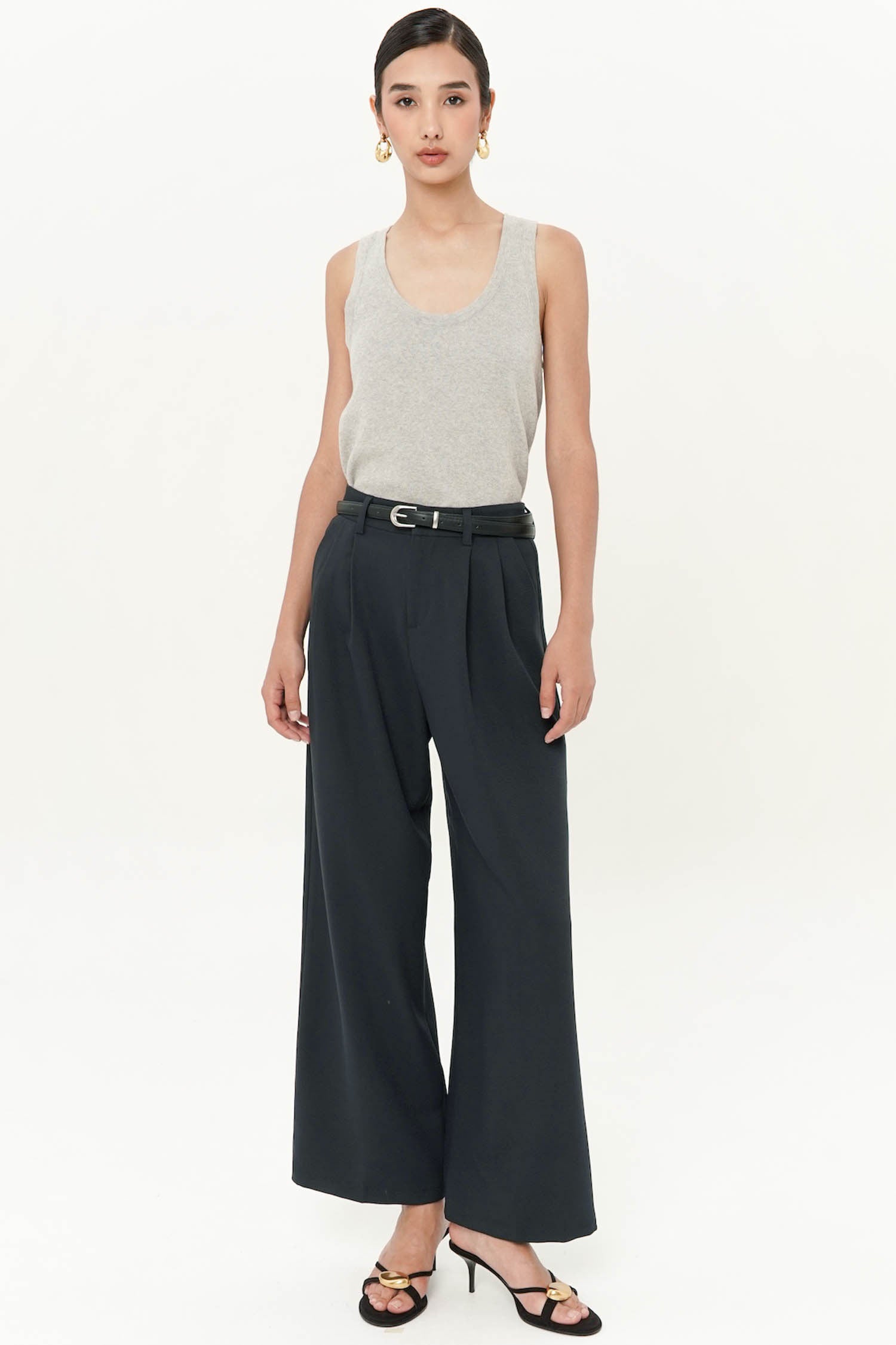 Majorie Belted Trouser In Navy