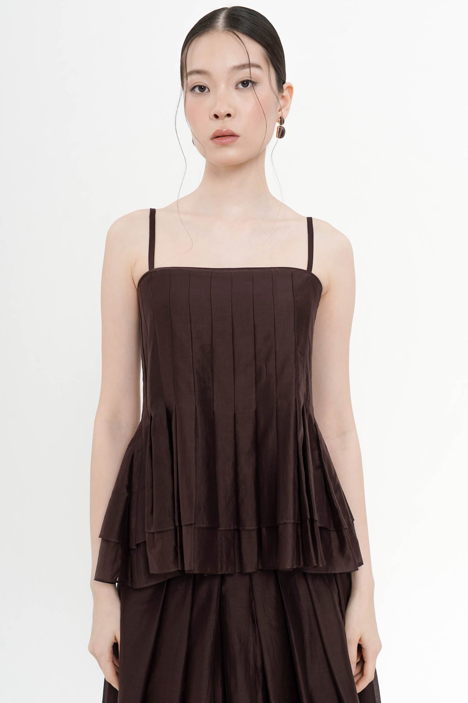Lotus Top in Deep Brown