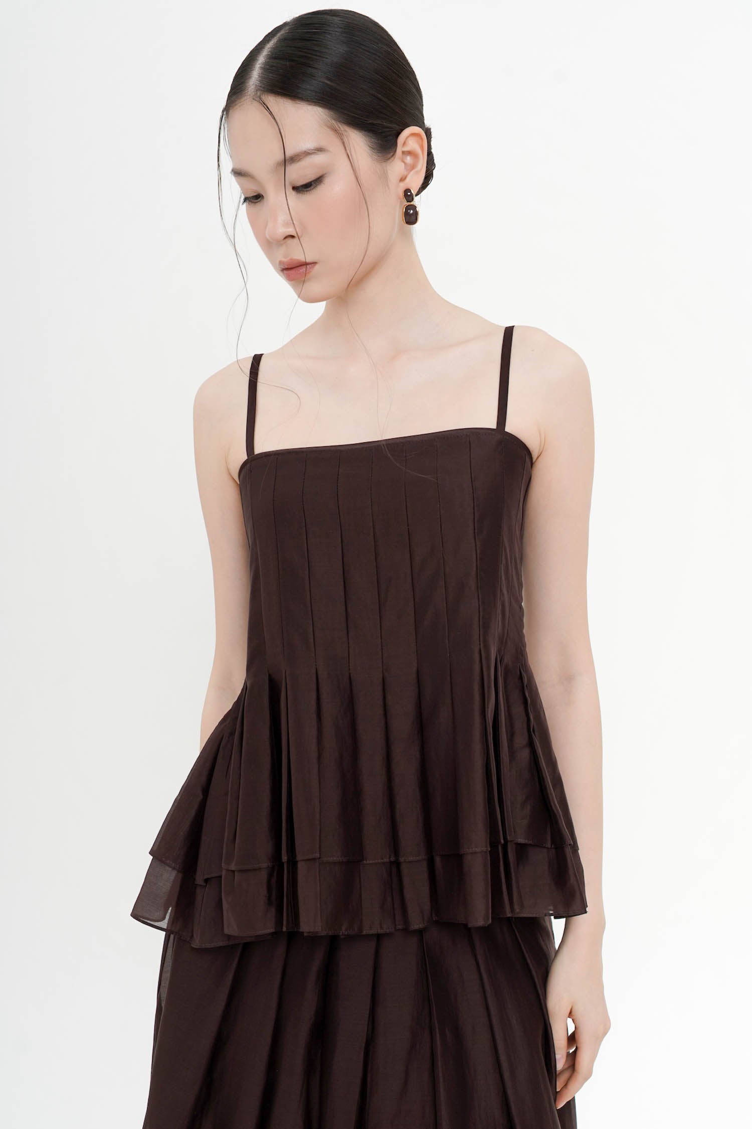 Lotus Top in Deep Brown