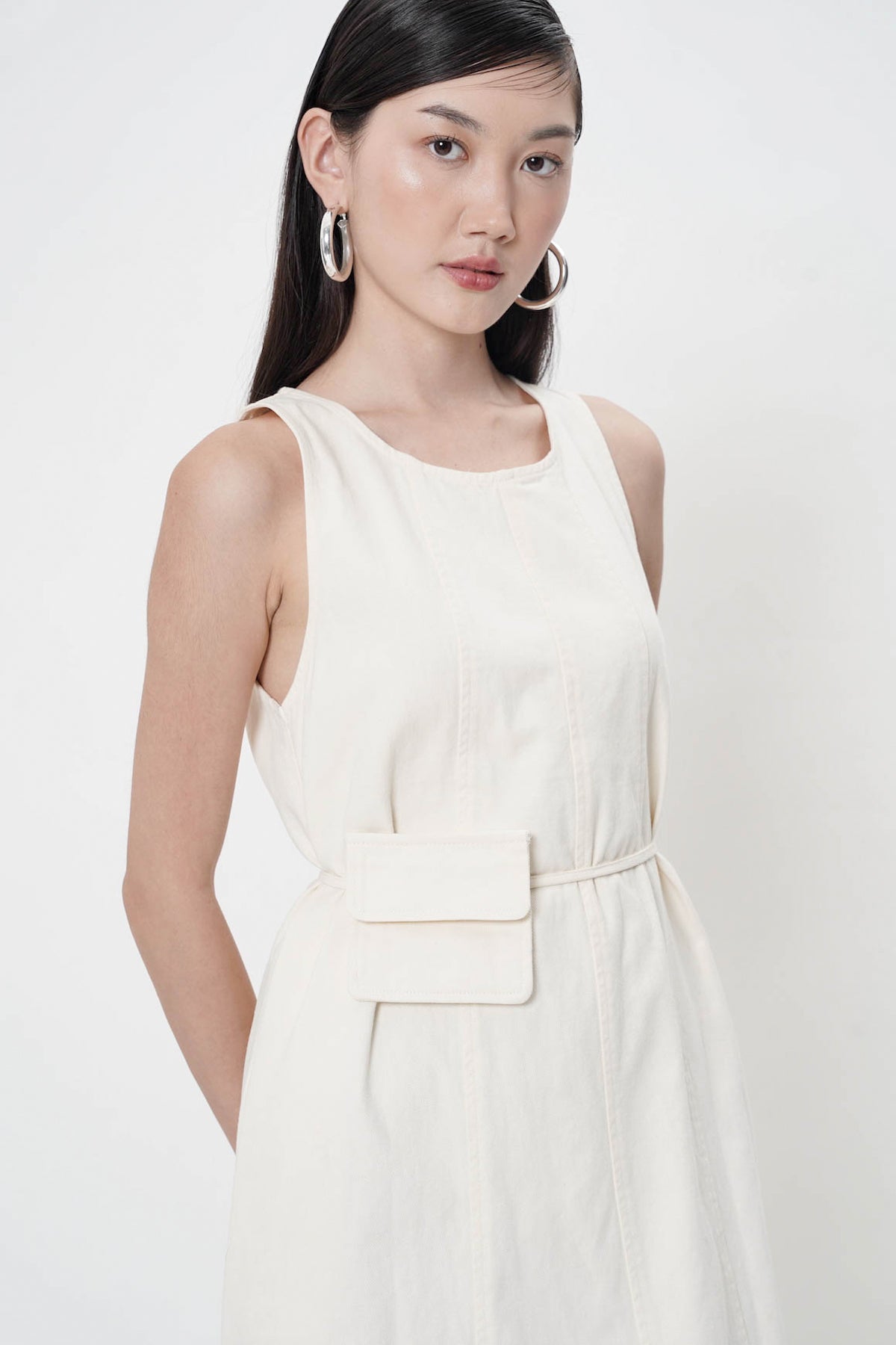 Colleta Midi Dress In Broken White (1 LEFT)