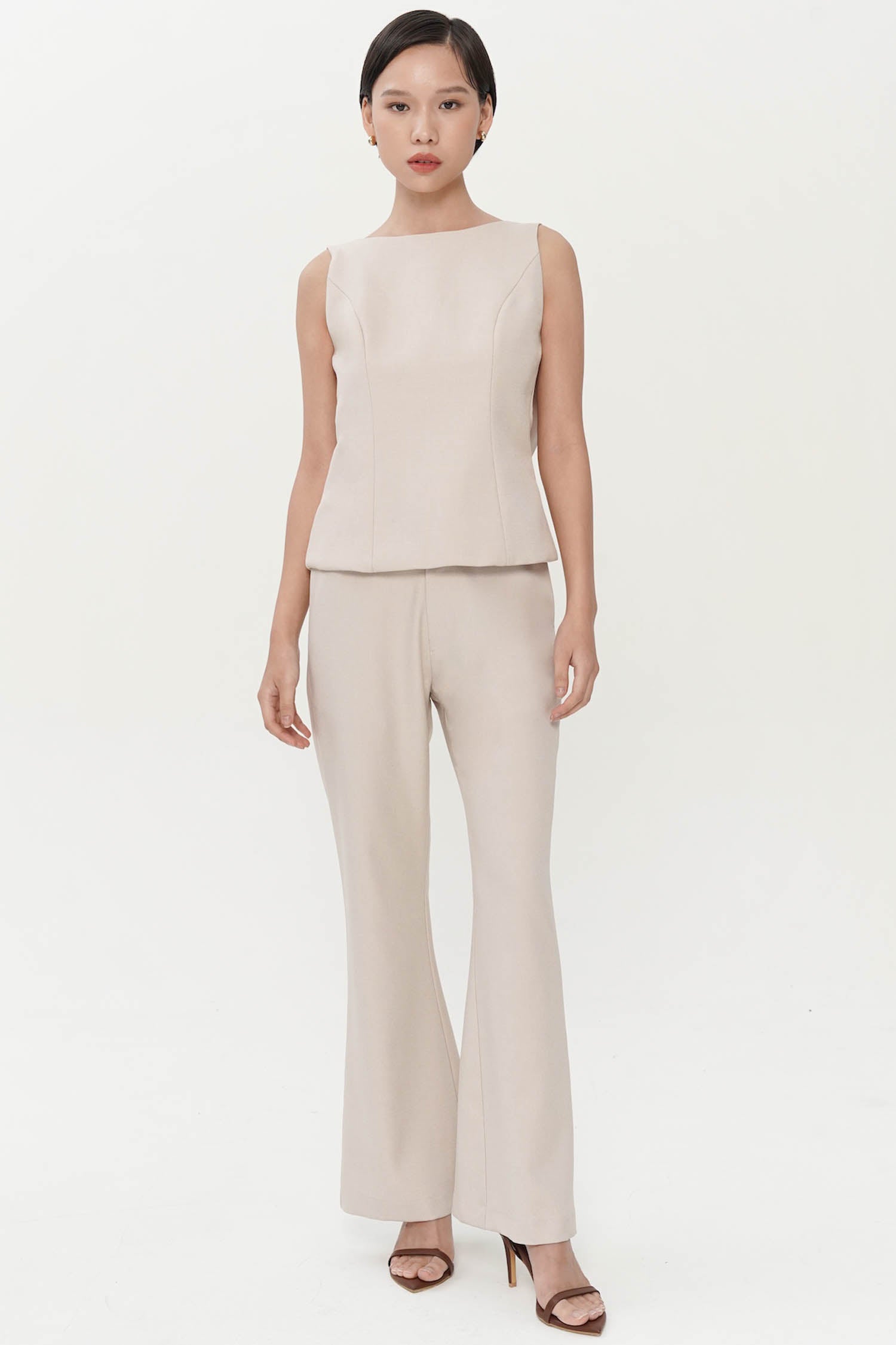Mercer Tailored Trousers In Oat
