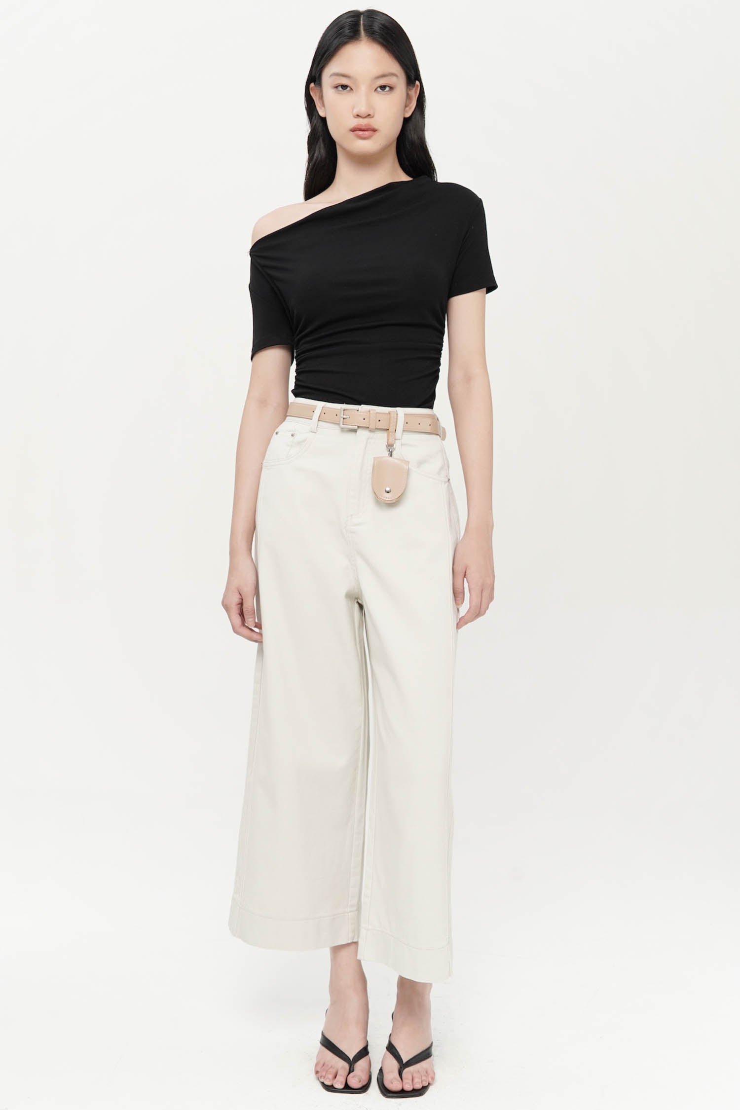 Faustine Wide-Leg Trousers In Oyster
