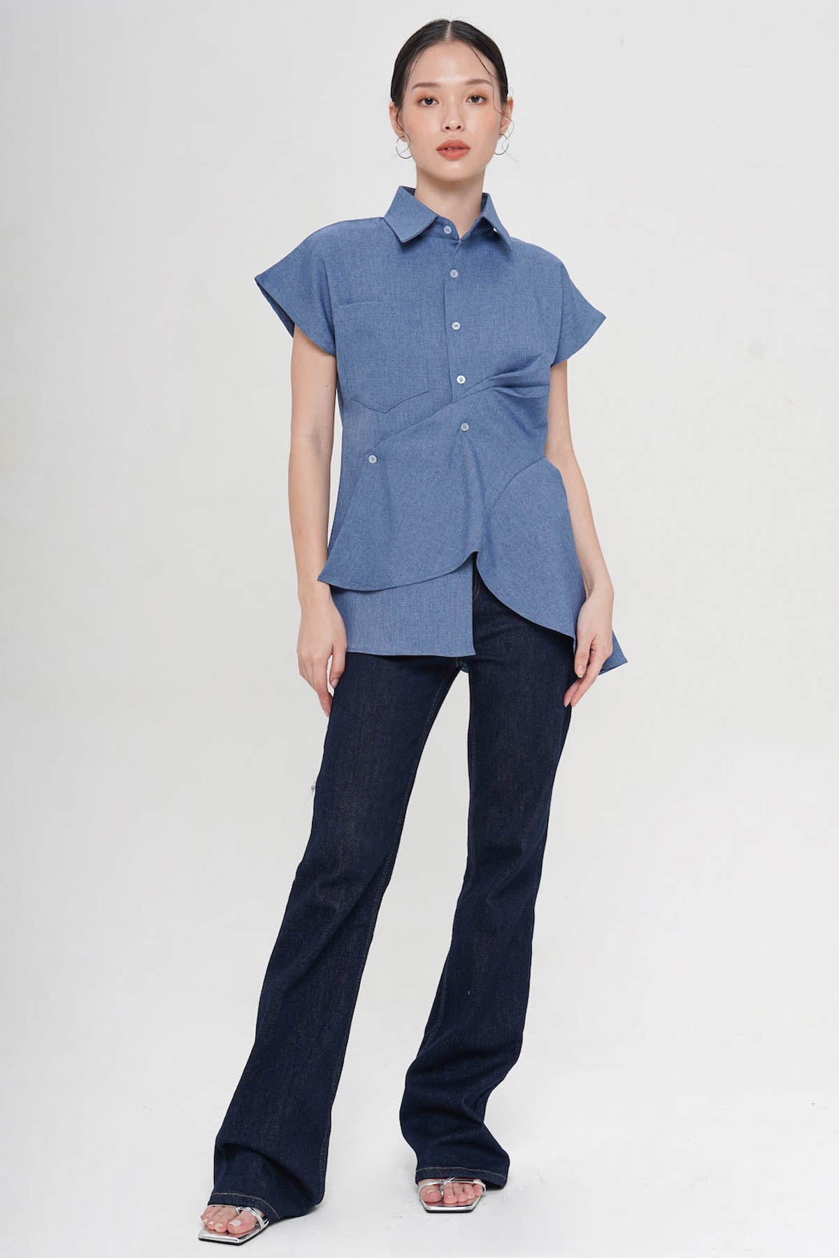 Acai Top In Blue Denim (4 LEFT)