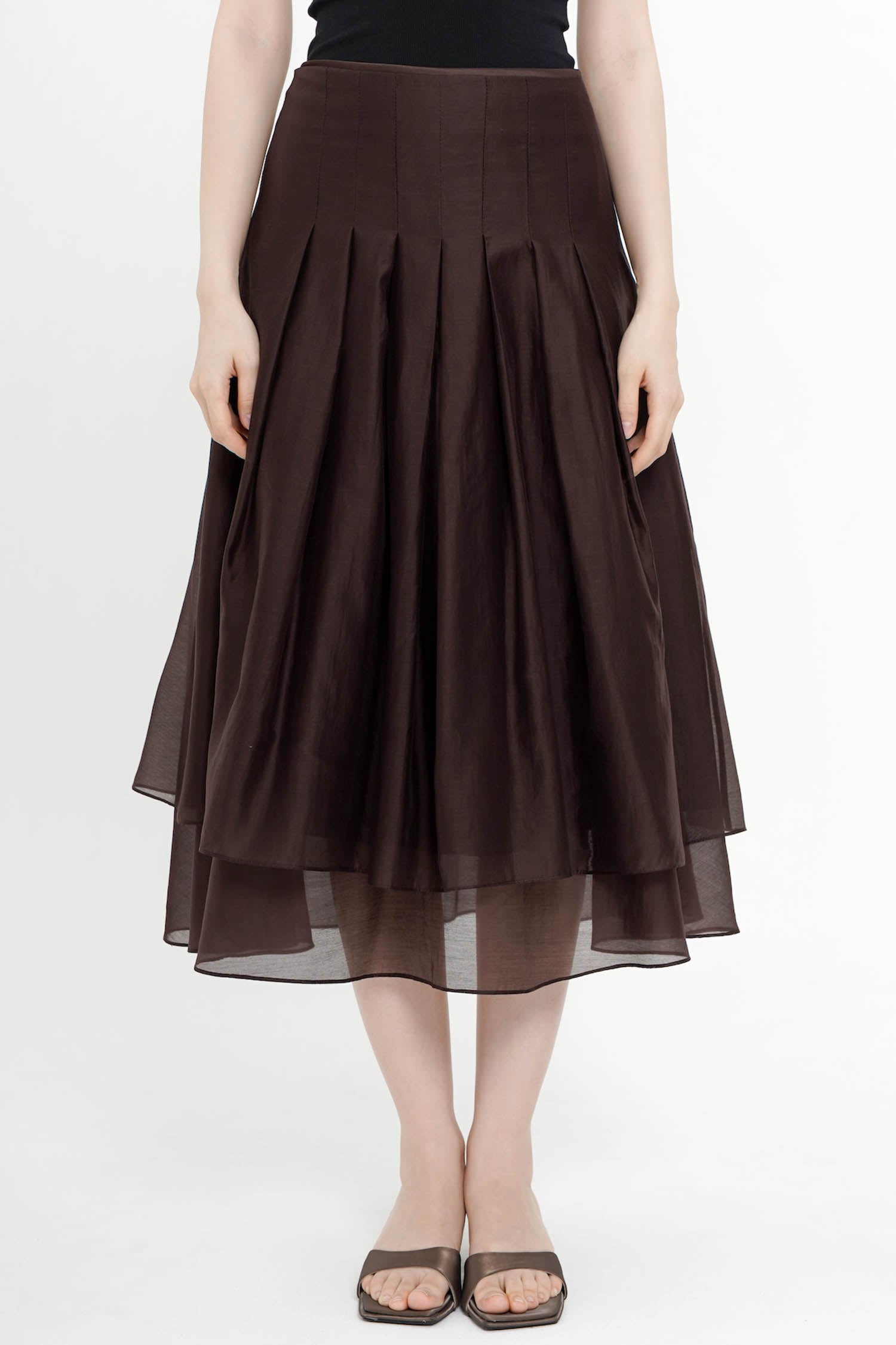 Lane Skirt in Deep Brown