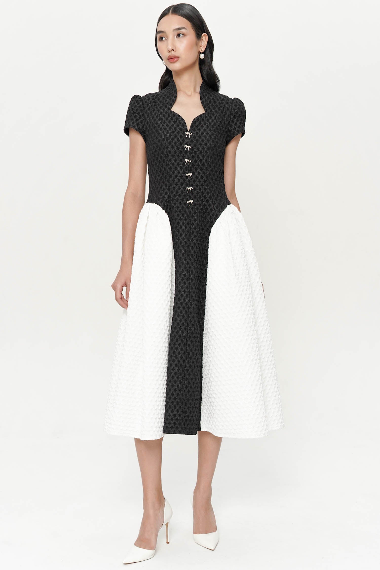 Faye Dress In Black White