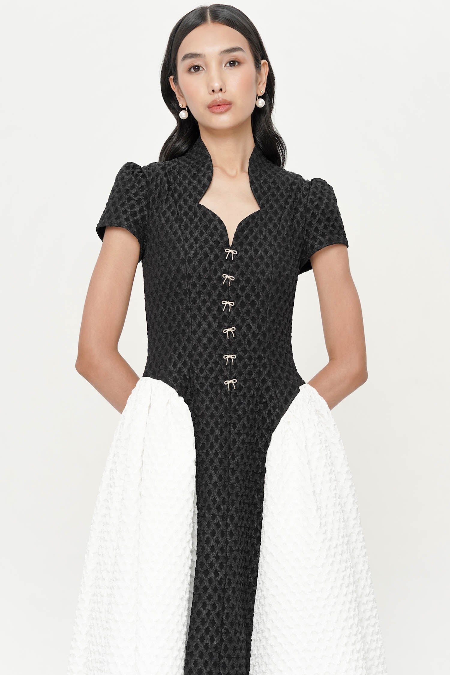 Faye Dress In Black White
