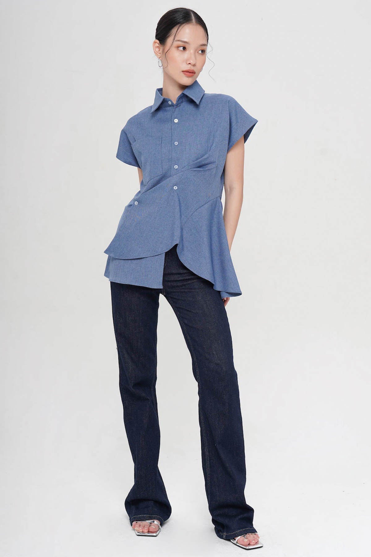 Acai Top In Blue Denim (4 LEFT)