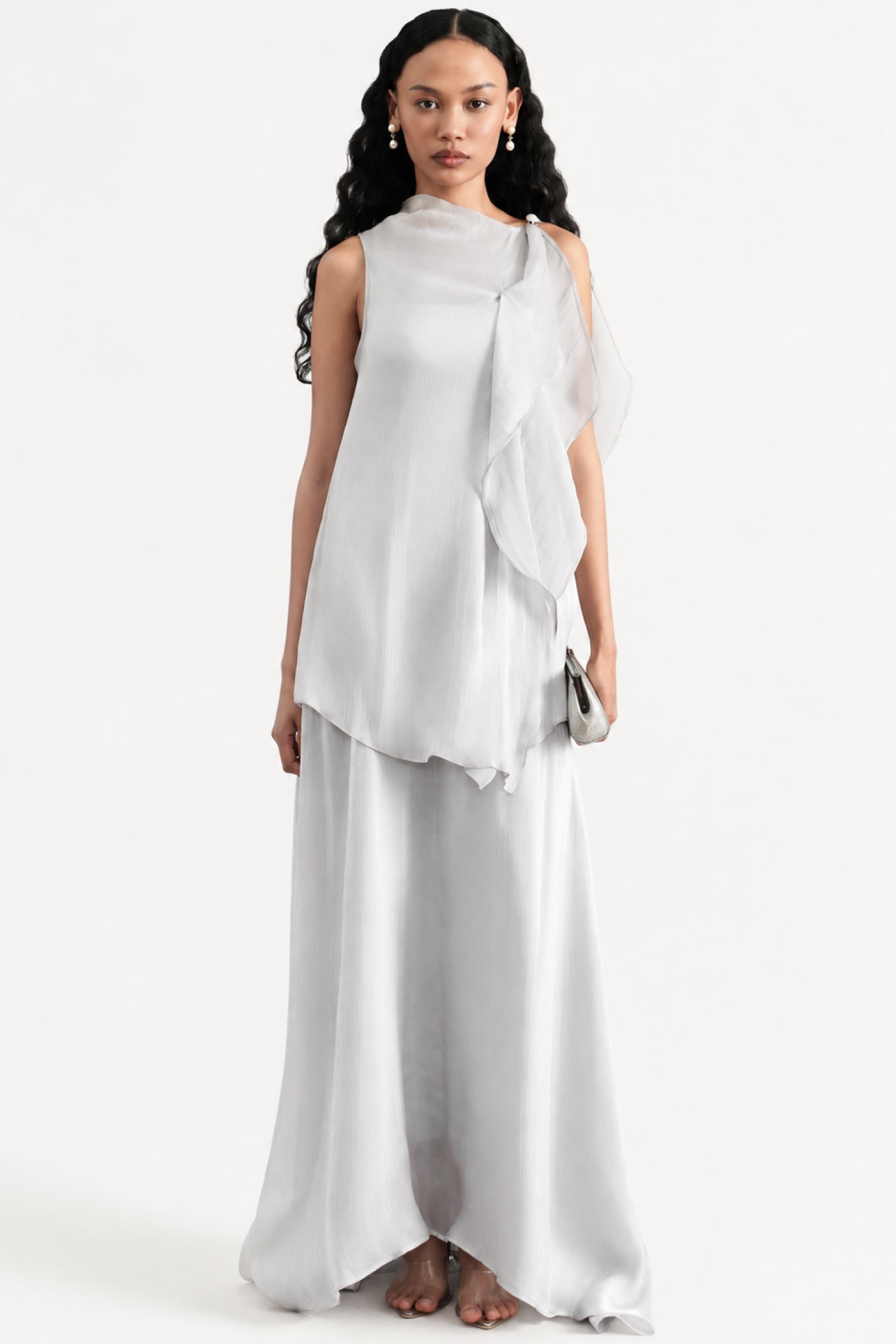 Cassiopeia Two-Piece Dress In Silver