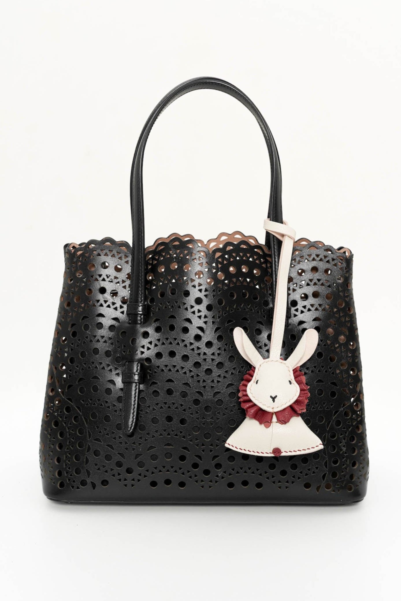 Bonbon Bunny Leather Charm In White