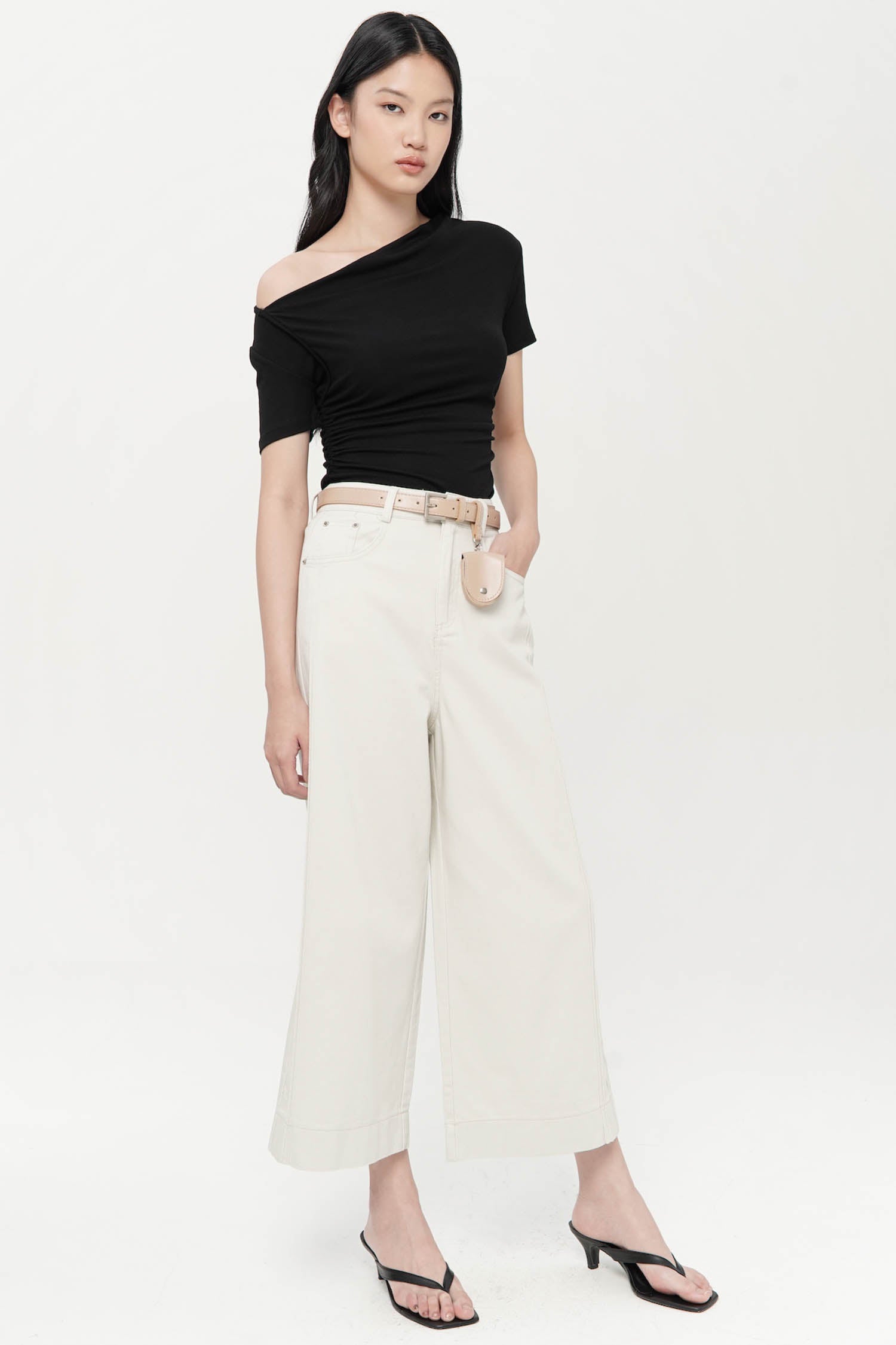 Faustine Wide-Leg Trousers In Oyster