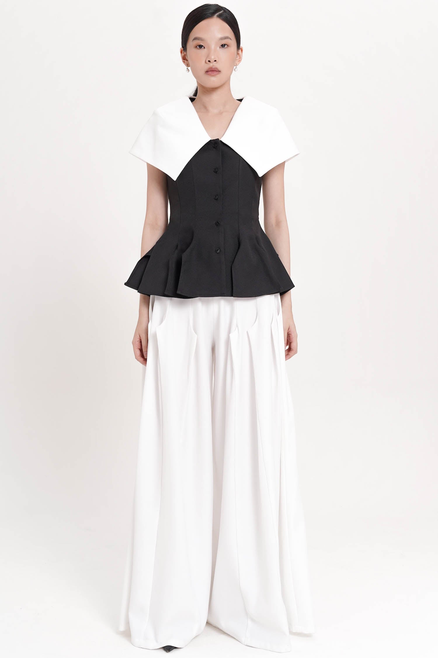 Harriet Top White - Black