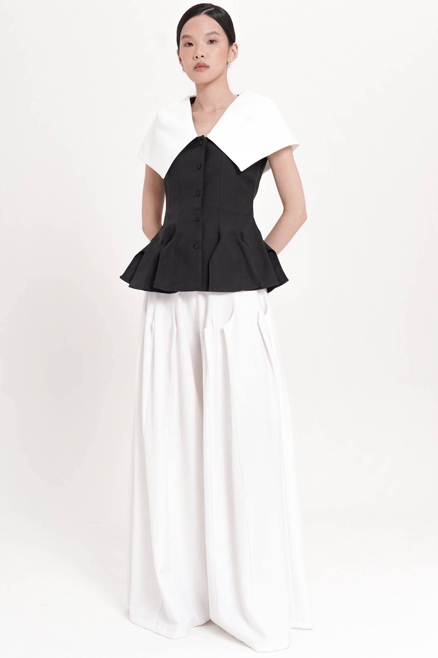 Harriet Top White - Black
