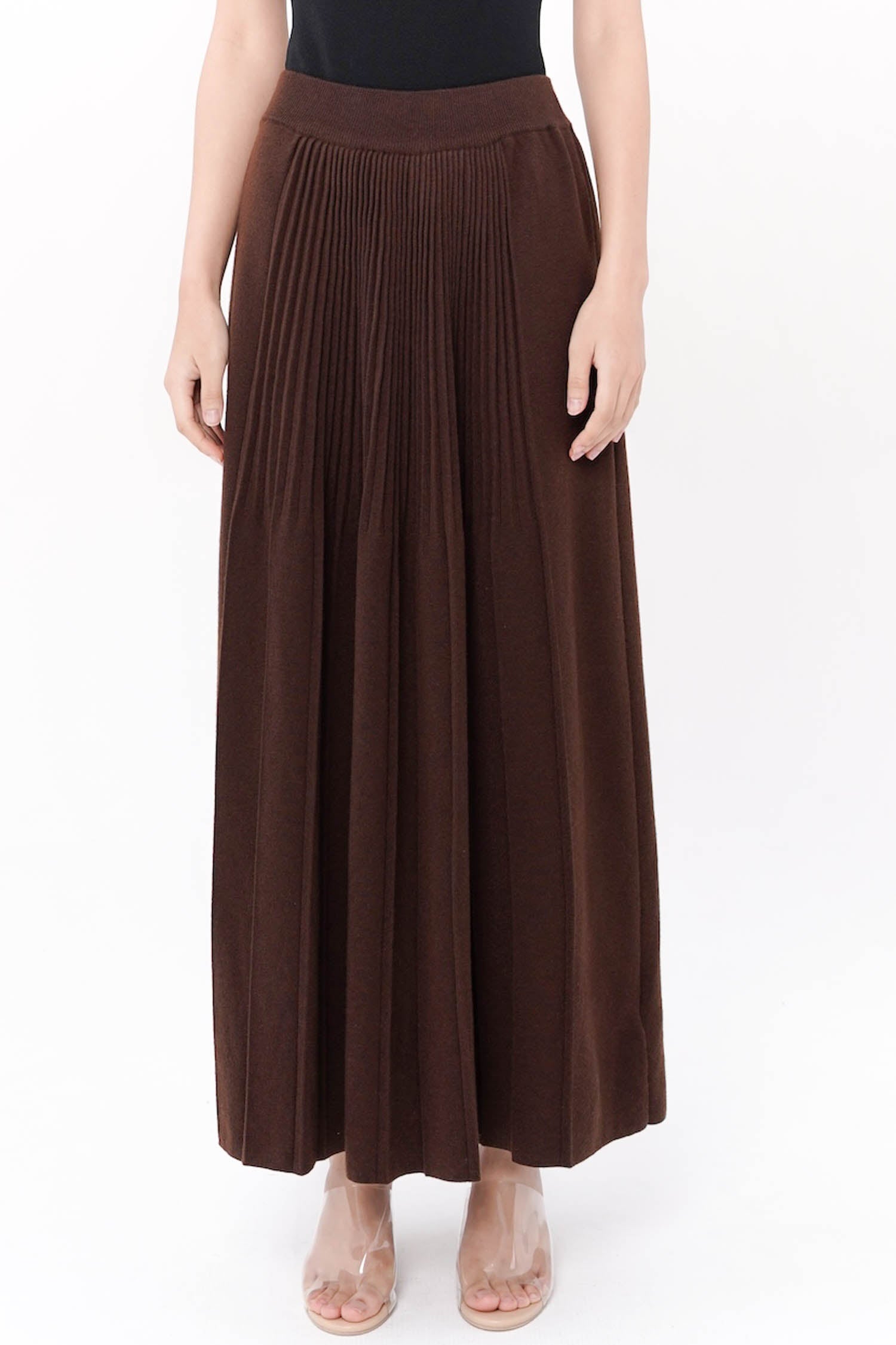 Serena Maxi Knit Skirt In Espresso