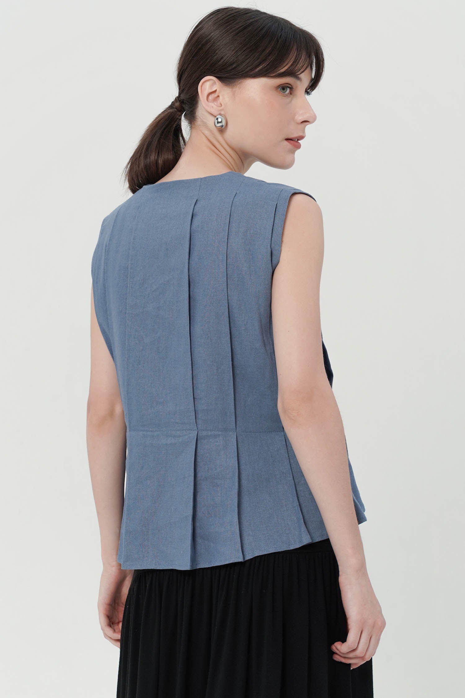 Yoshi Top In Blue Denim