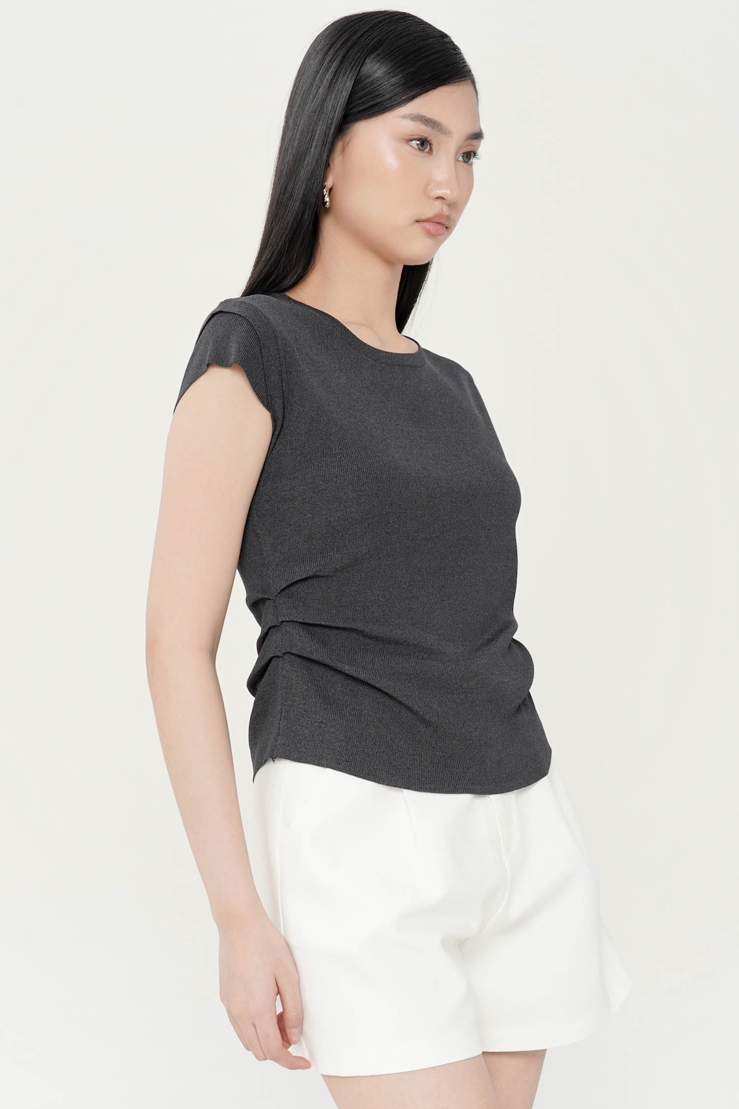 Twila Top In Dark Grey