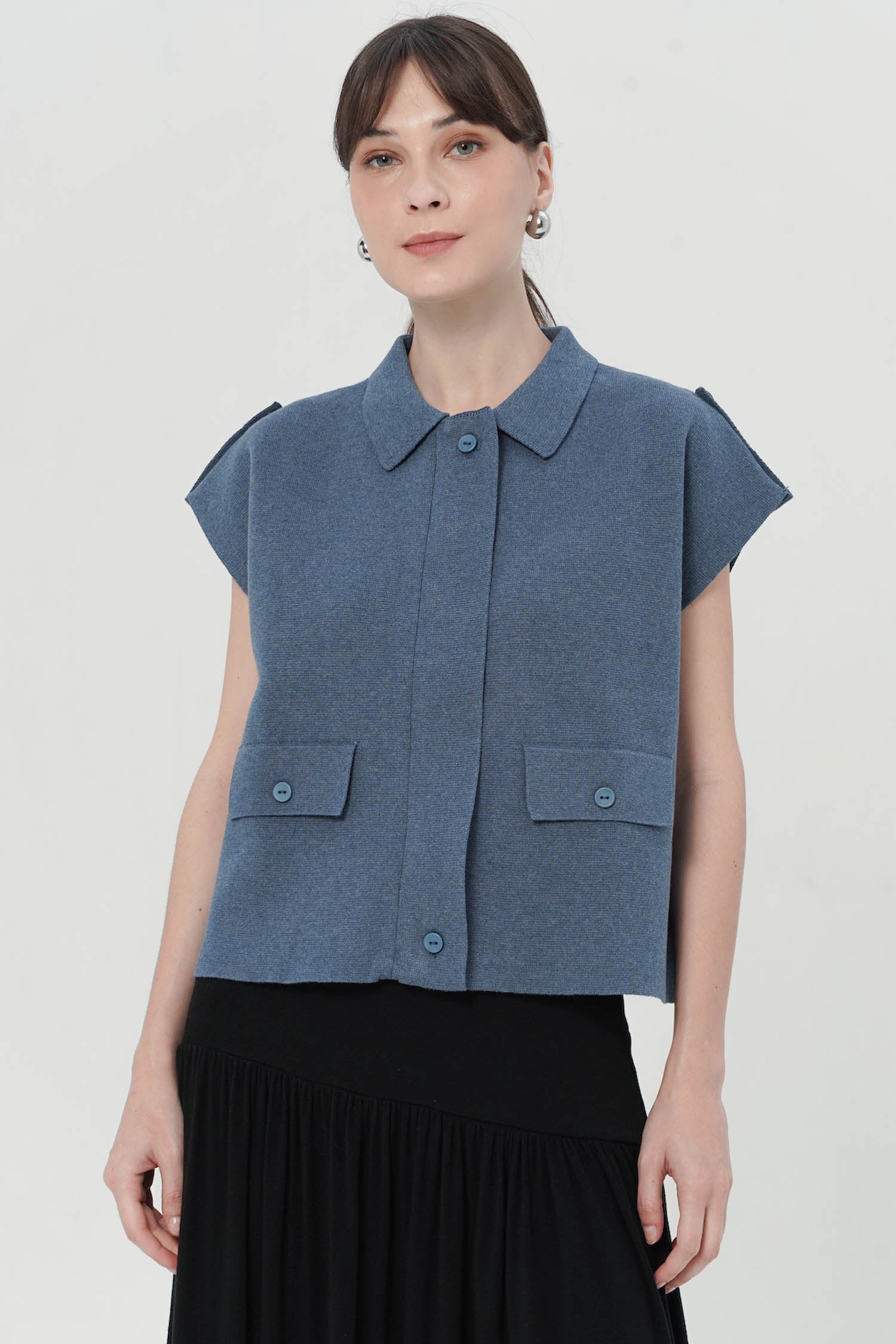 Fore Top In Blue Denim