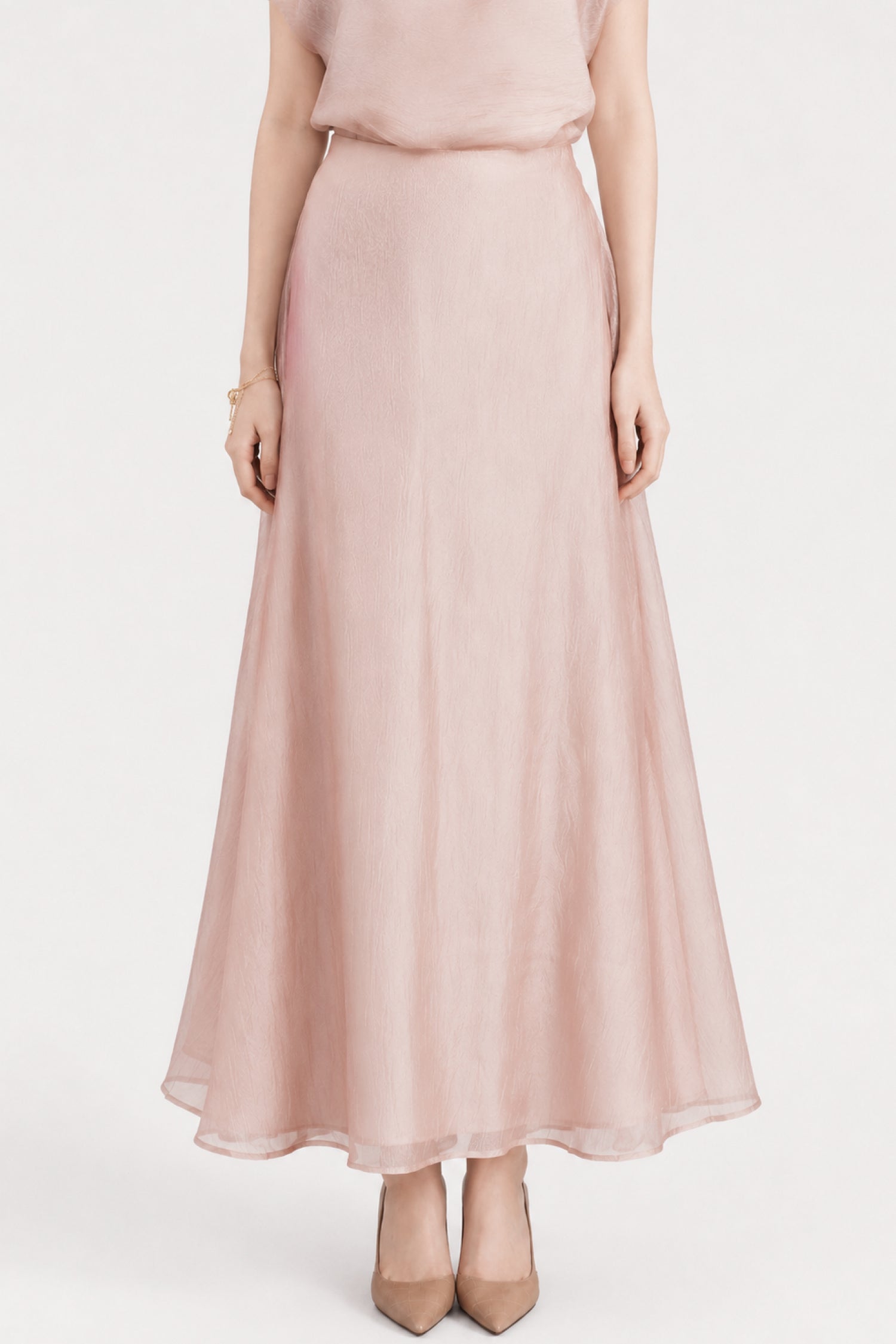 Caelis Maxi Skirt In Pink