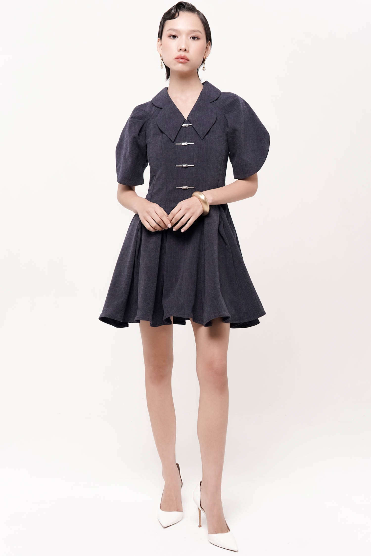 Joelle Dress in Navy Blue