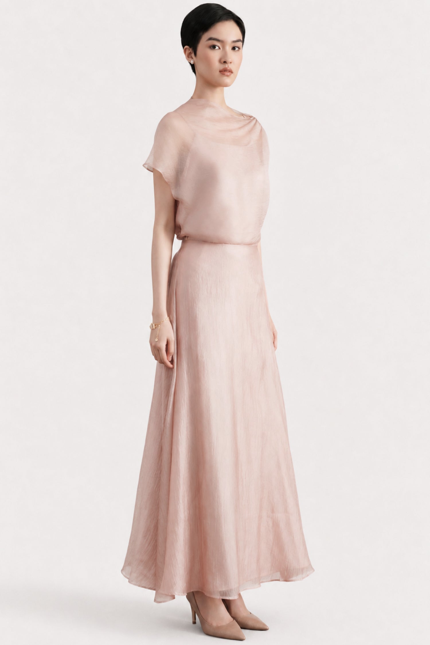 Caelis Maxi Skirt In Pink