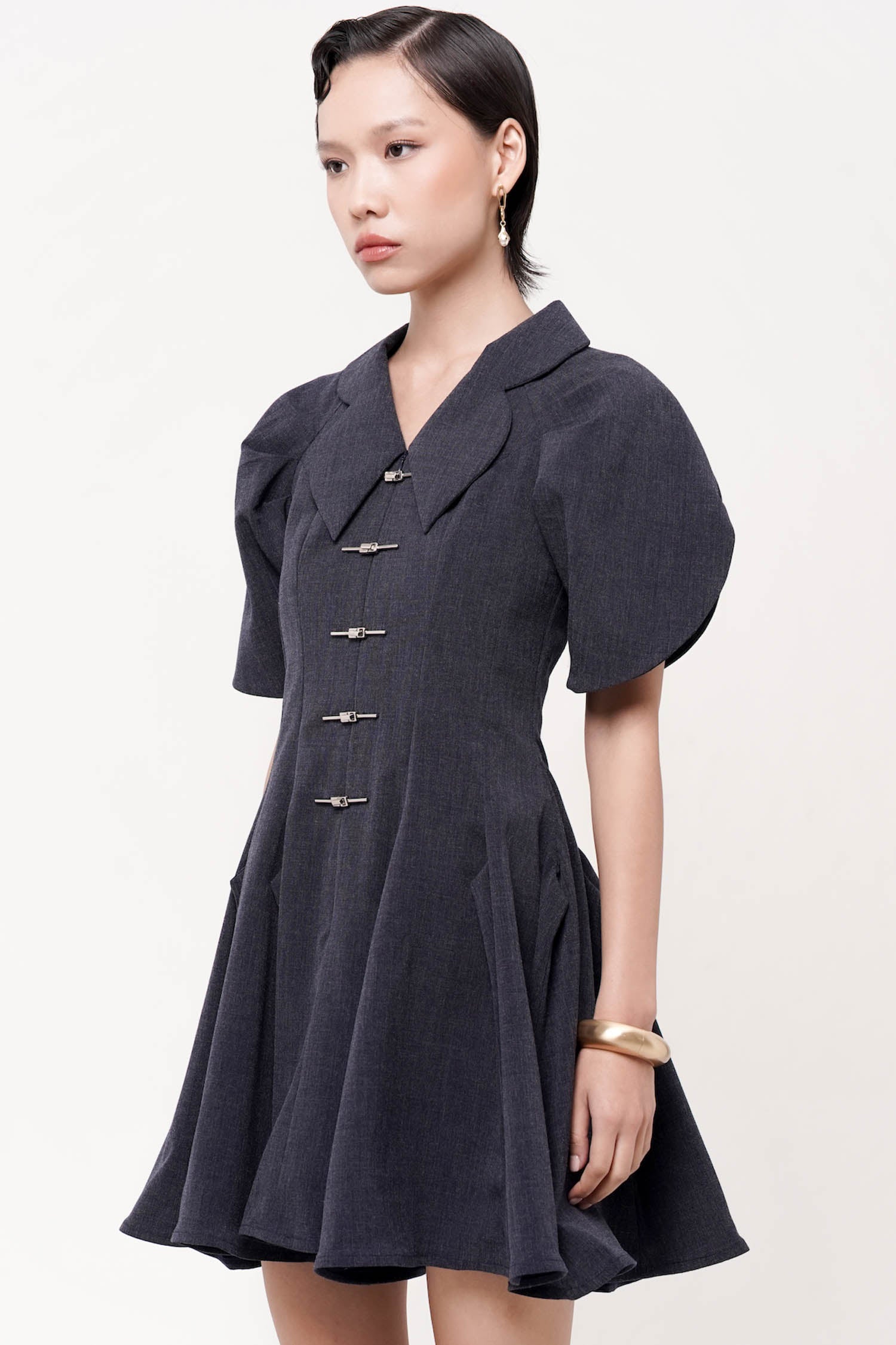 Joelle Dress in Navy Blue
