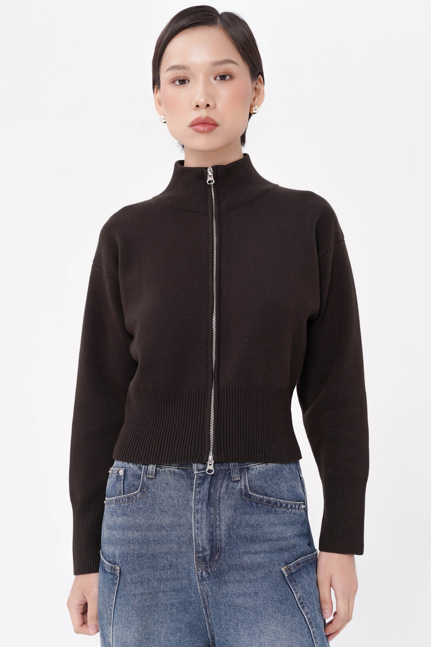 Polona Outer In Espresso Knit
