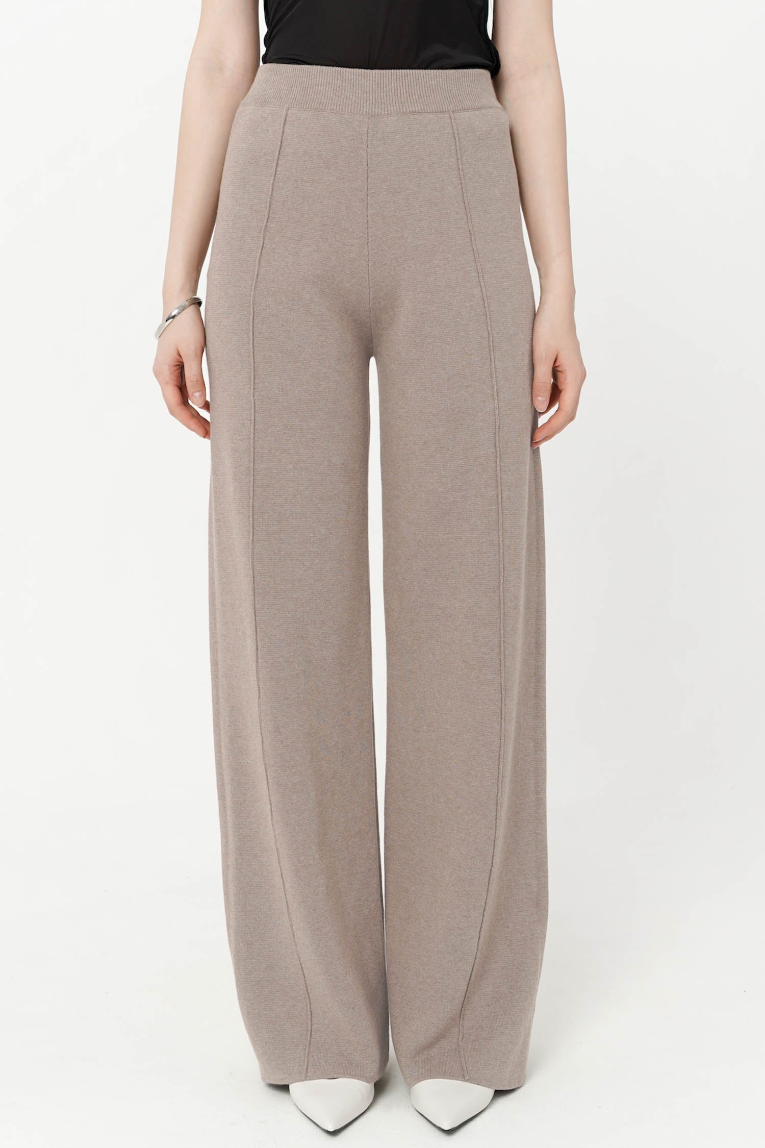 Bryn Knit Trousers In Taupe