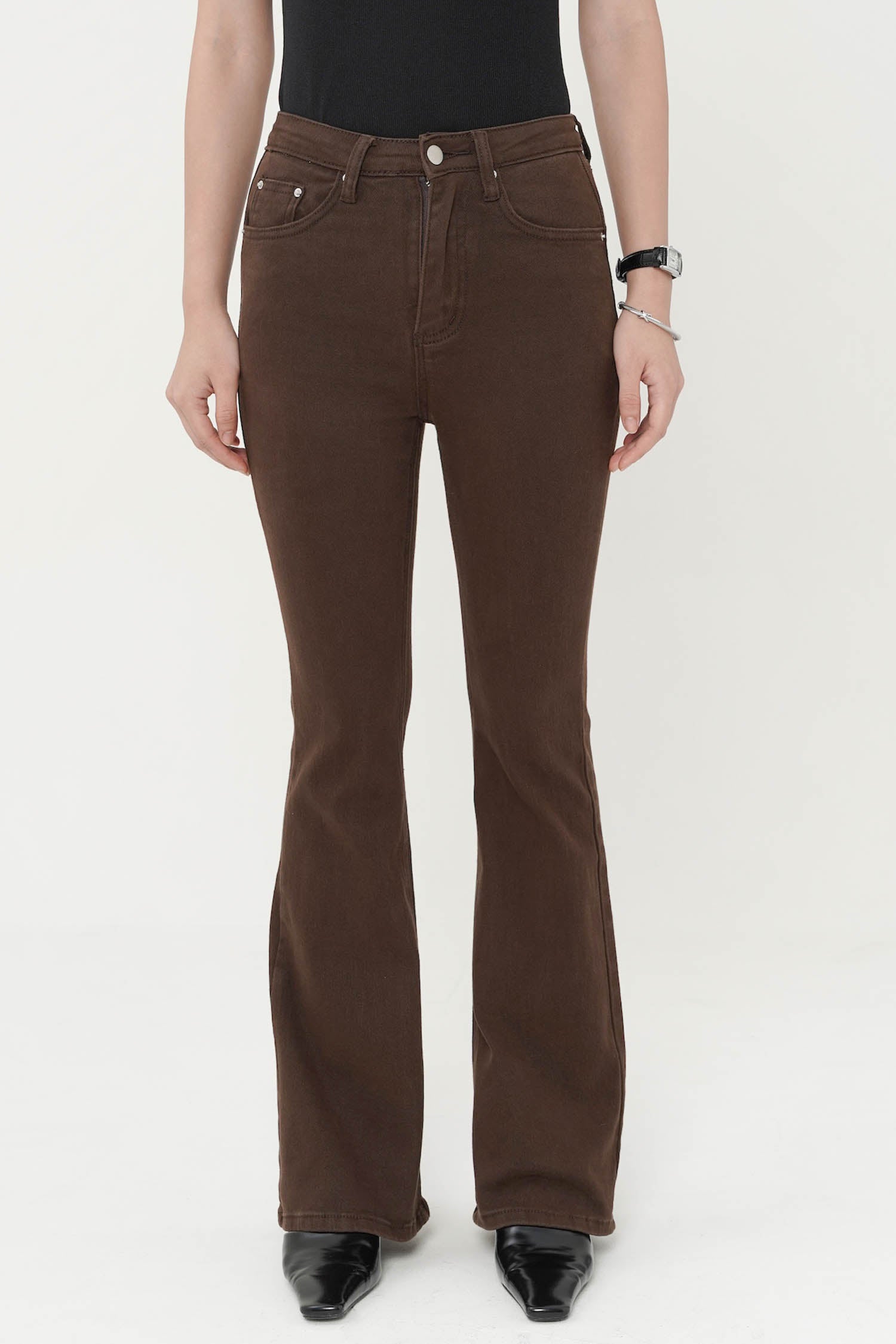 Jordyn Flare Jeans In Espresso