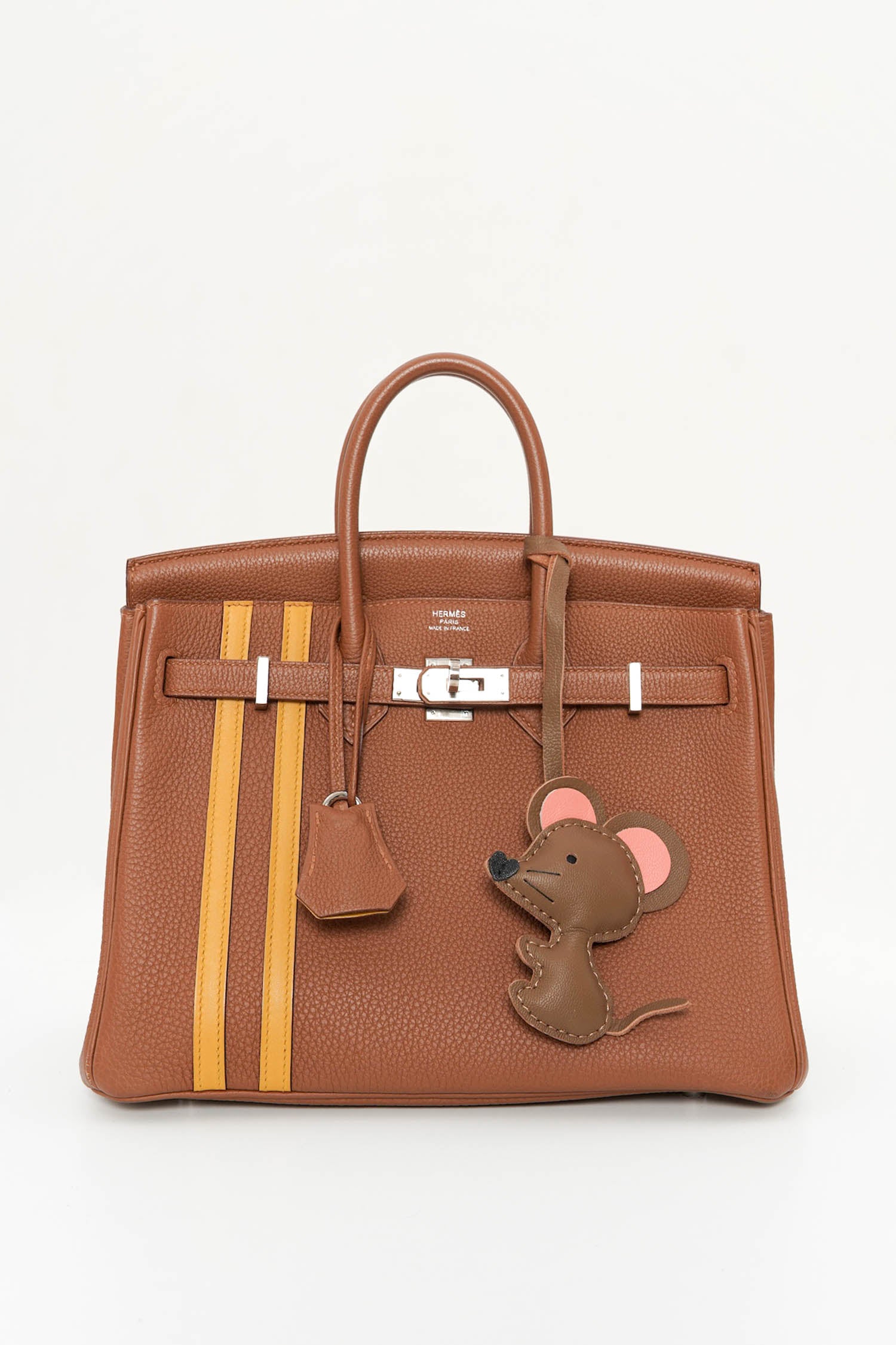 Nosy Mousey Leather Charm In Brown