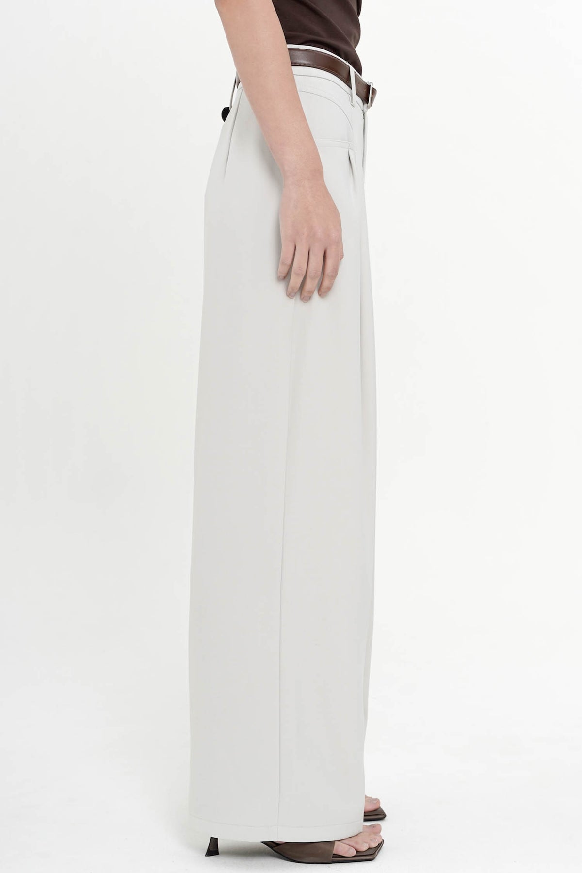 Sermon High-Waist Flare Trouser In Creme