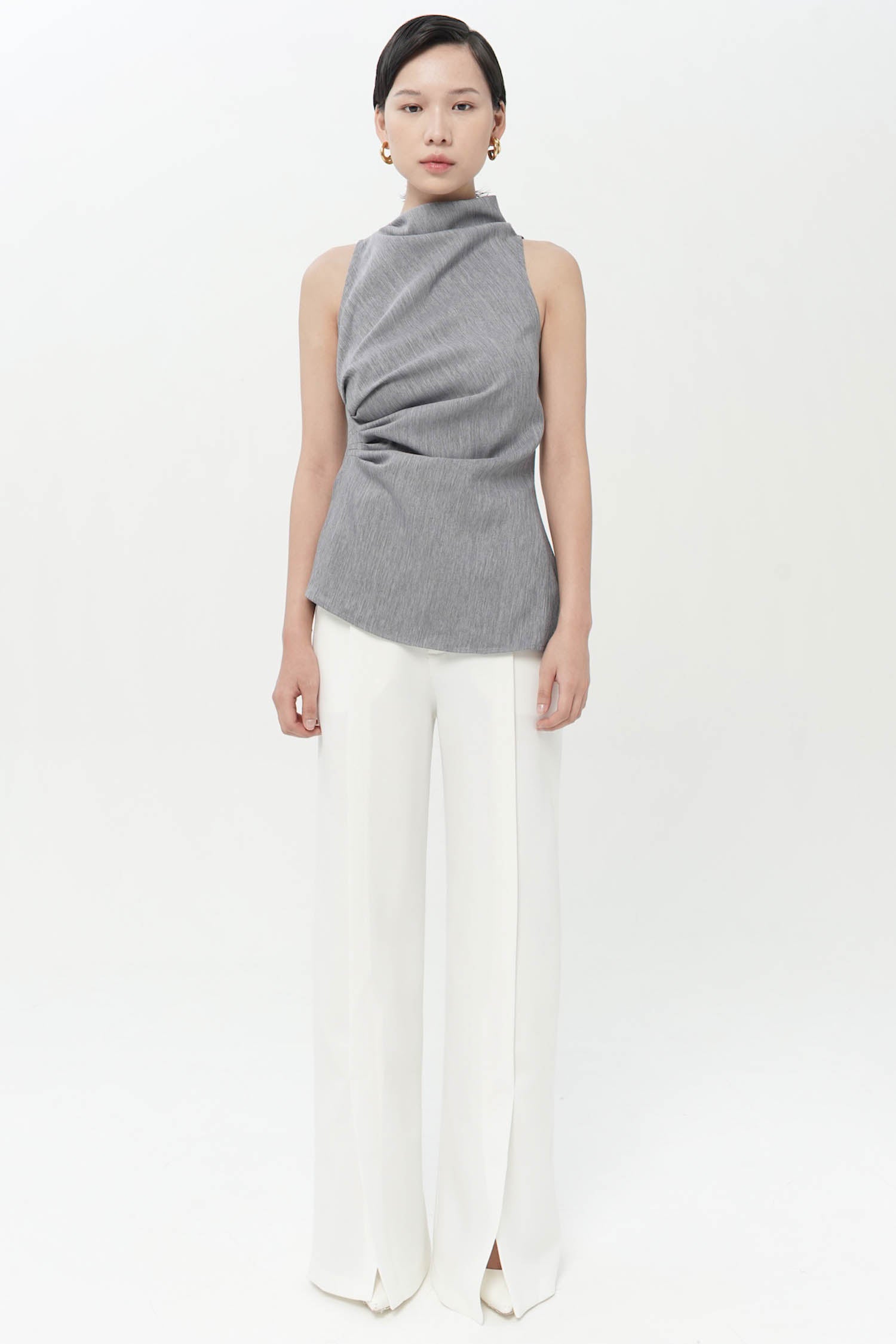 Vailla Cinched Top In Grey