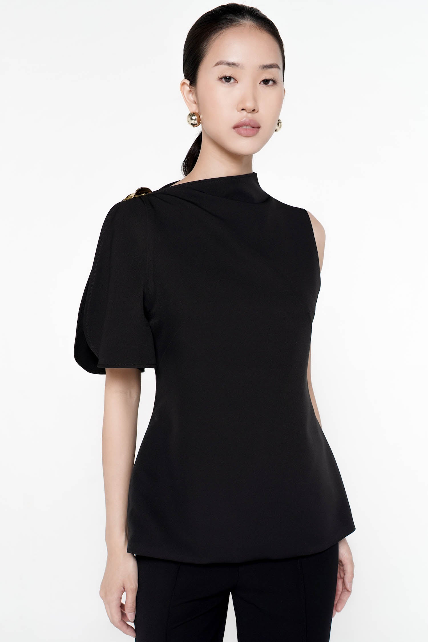Orania Asymmetrical Top In Black