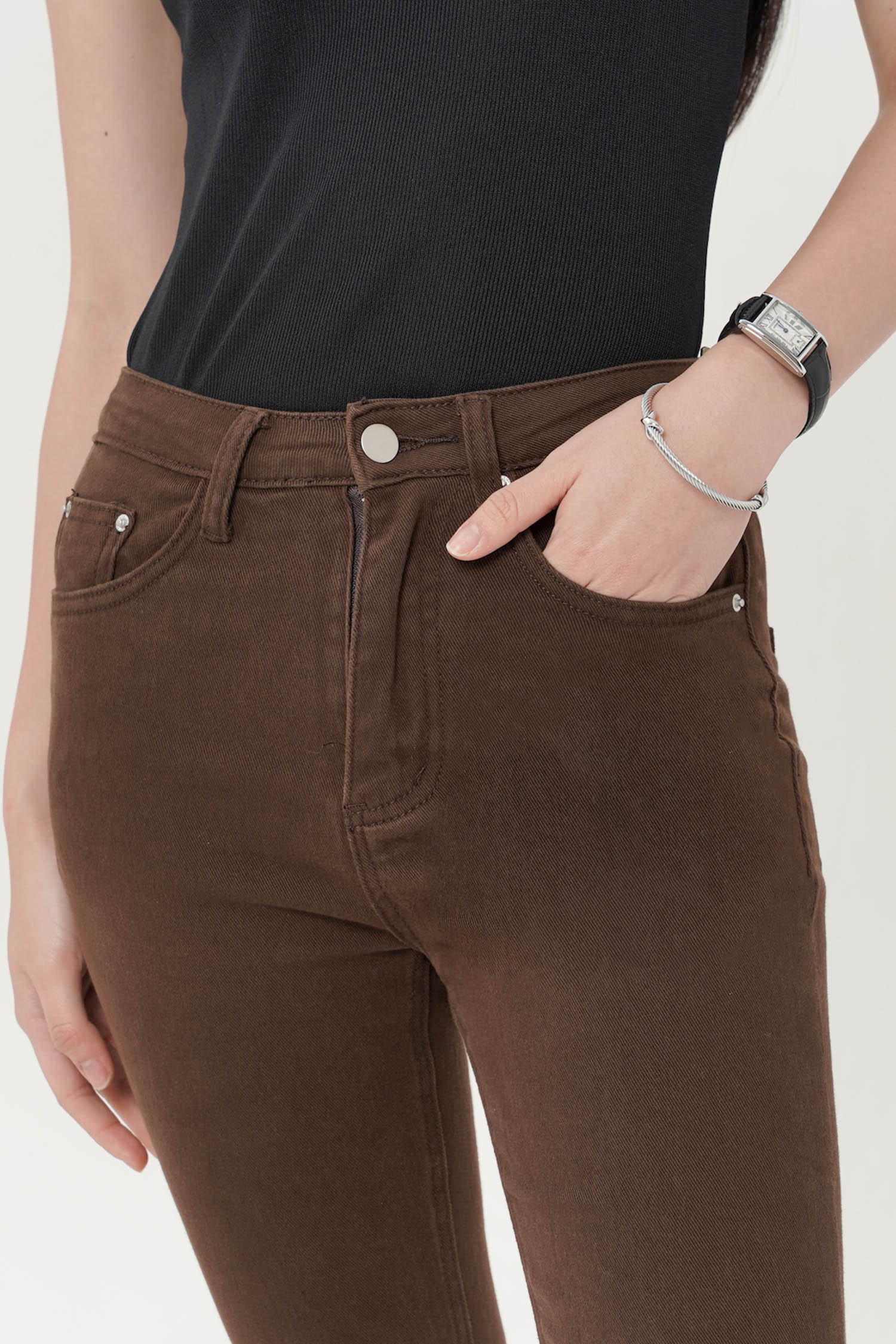 Jordyn Flare Jeans In Espresso