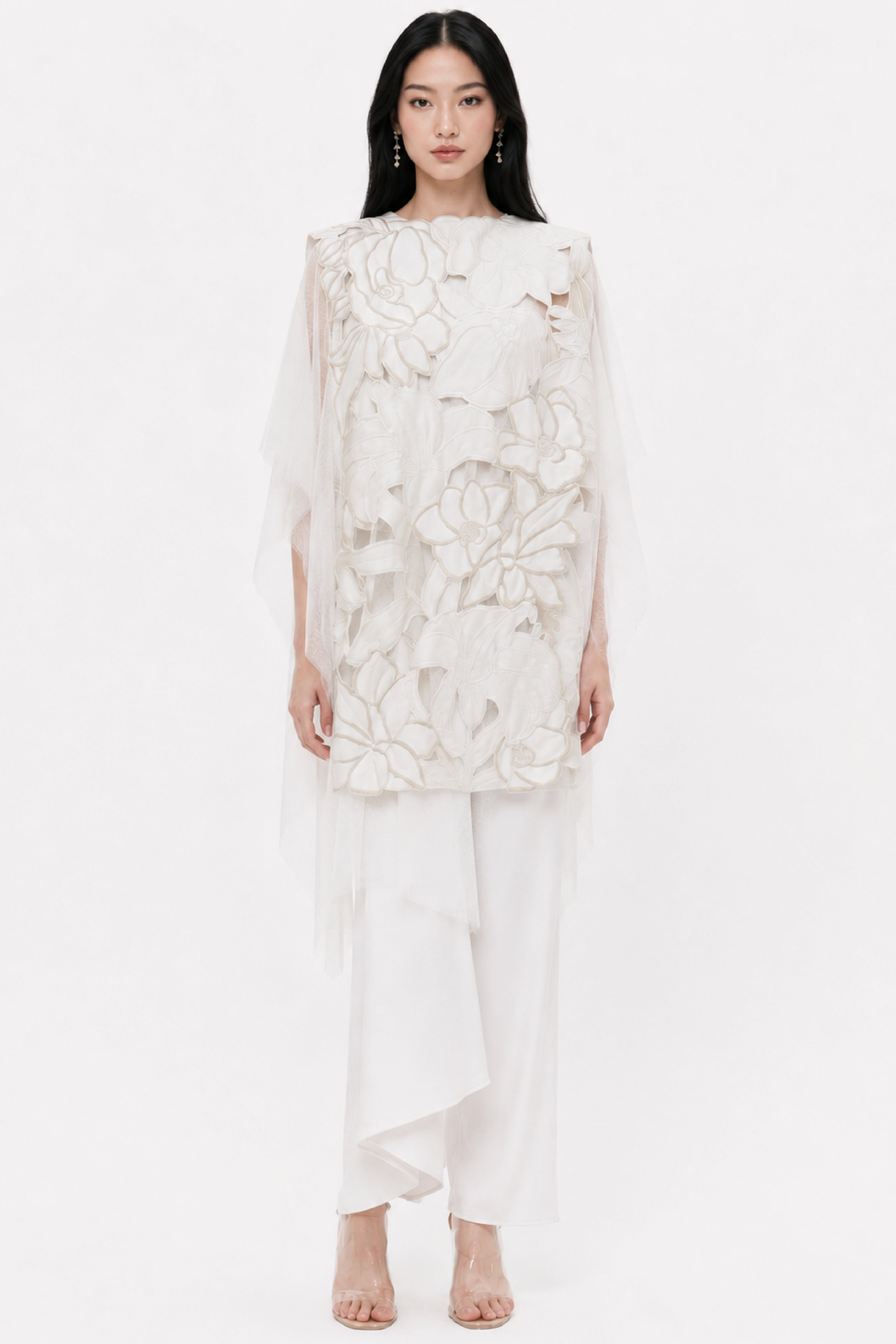 Nabila Set With Outer White Nude
