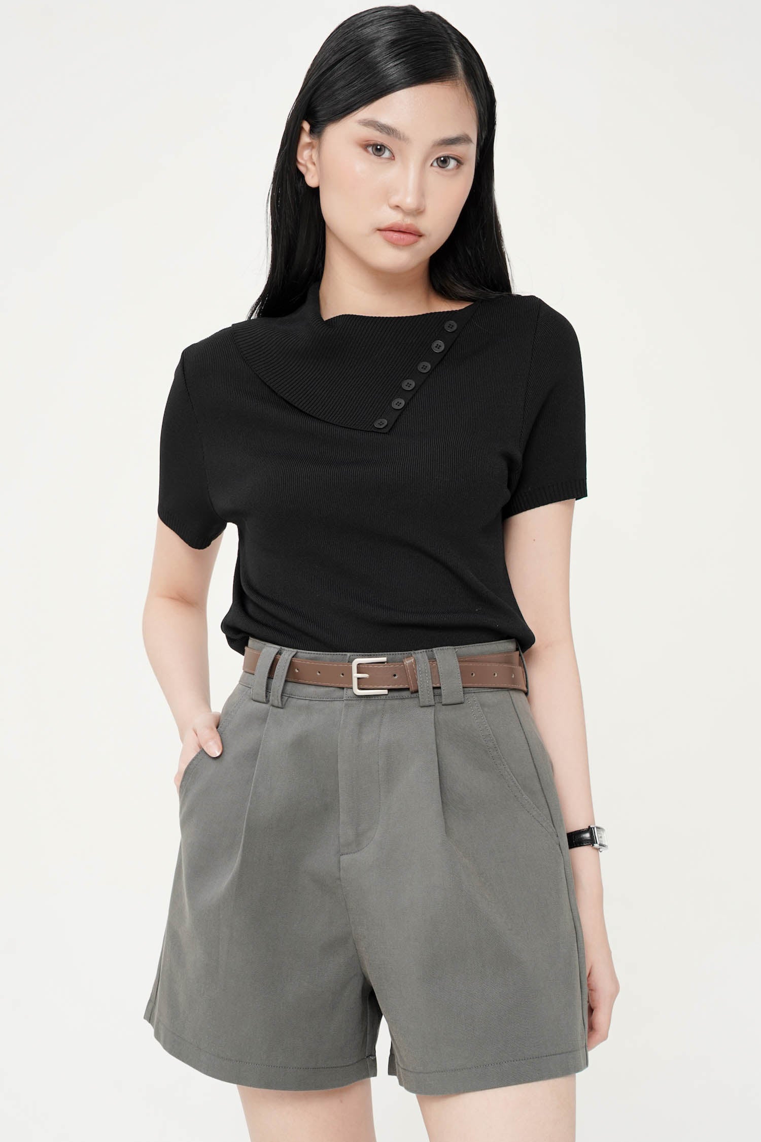 Crocetta Shorts In Grey