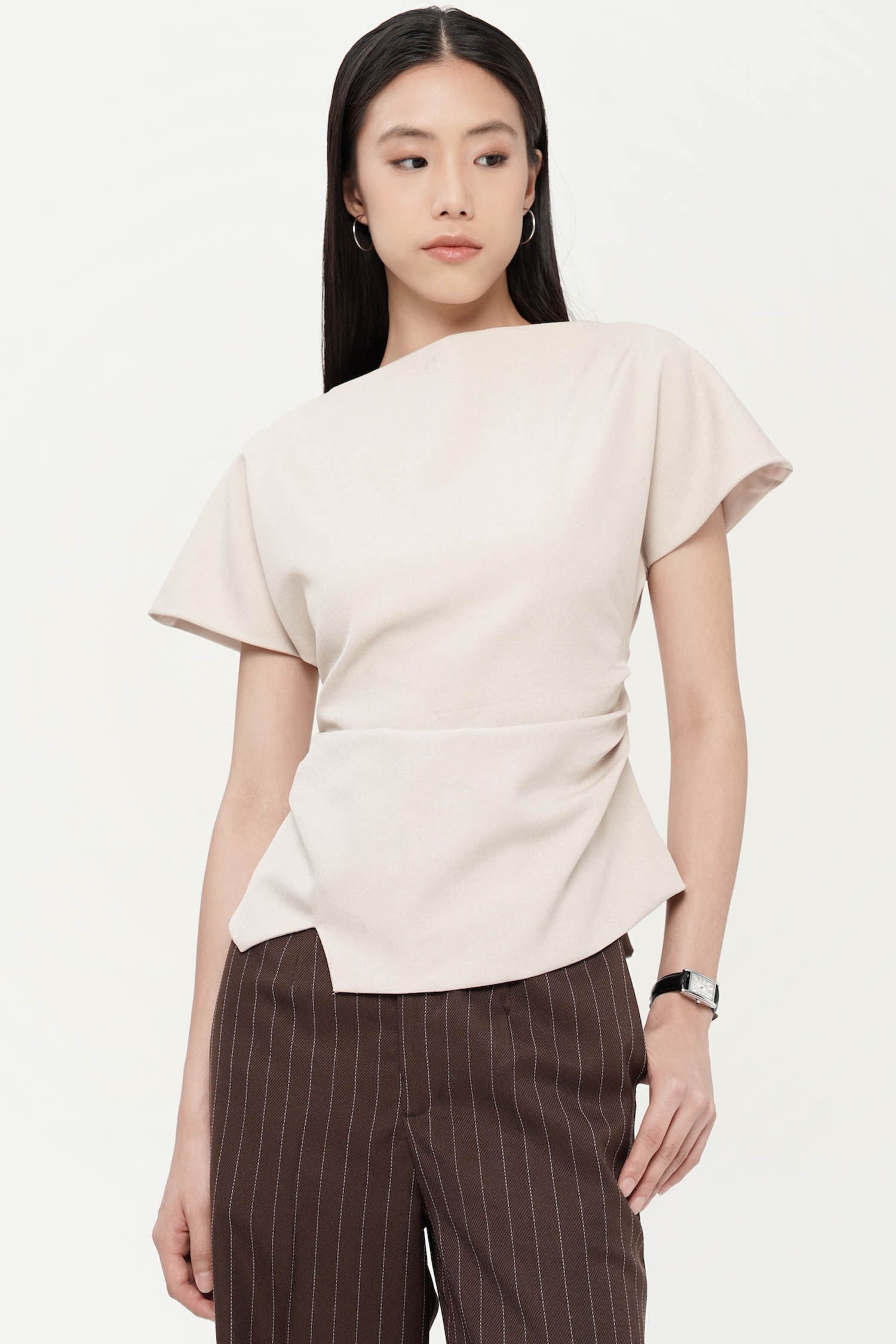 Sennan Cinched Top In Oat