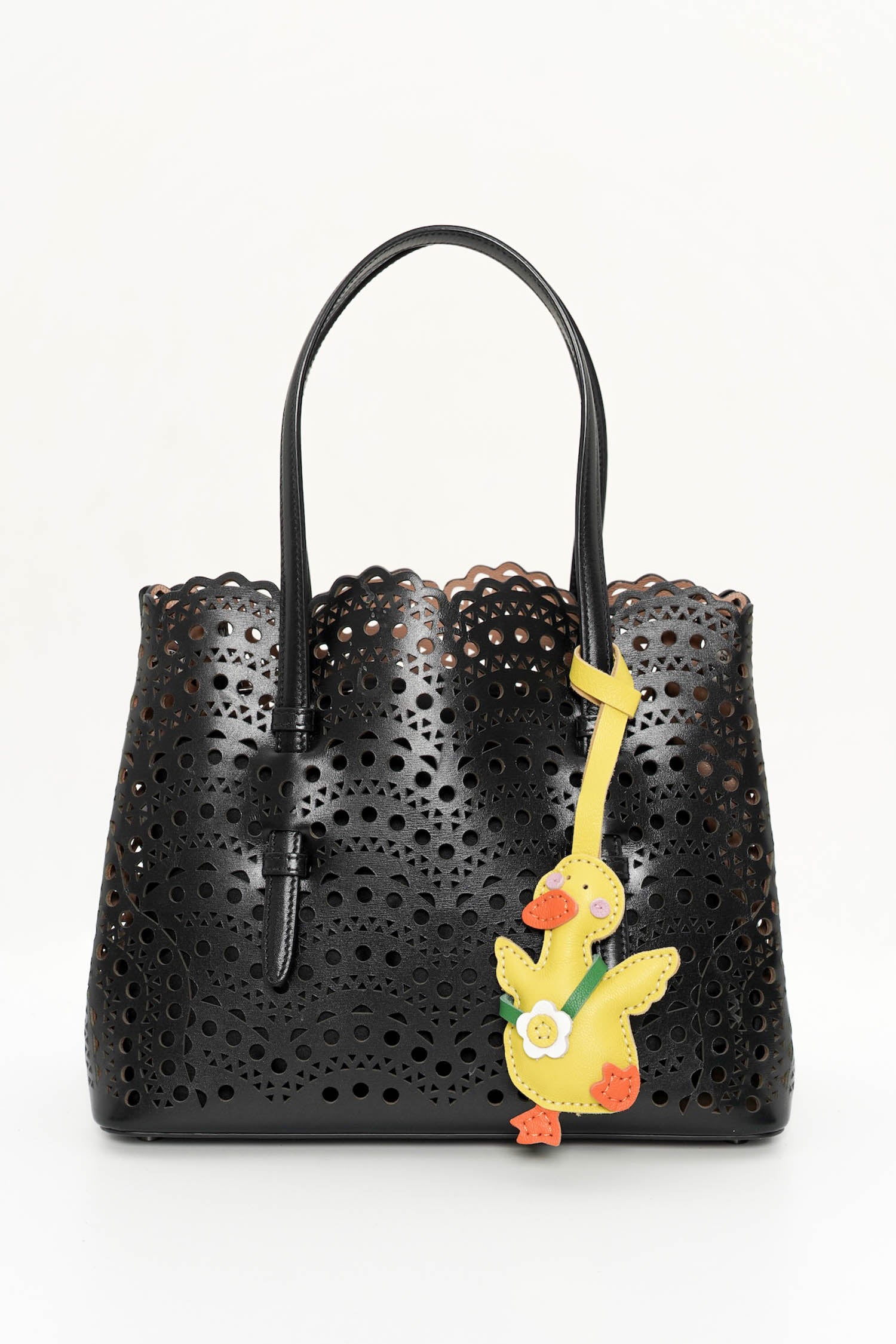 Lucky Dance Duckling Leather Charm In Yellow