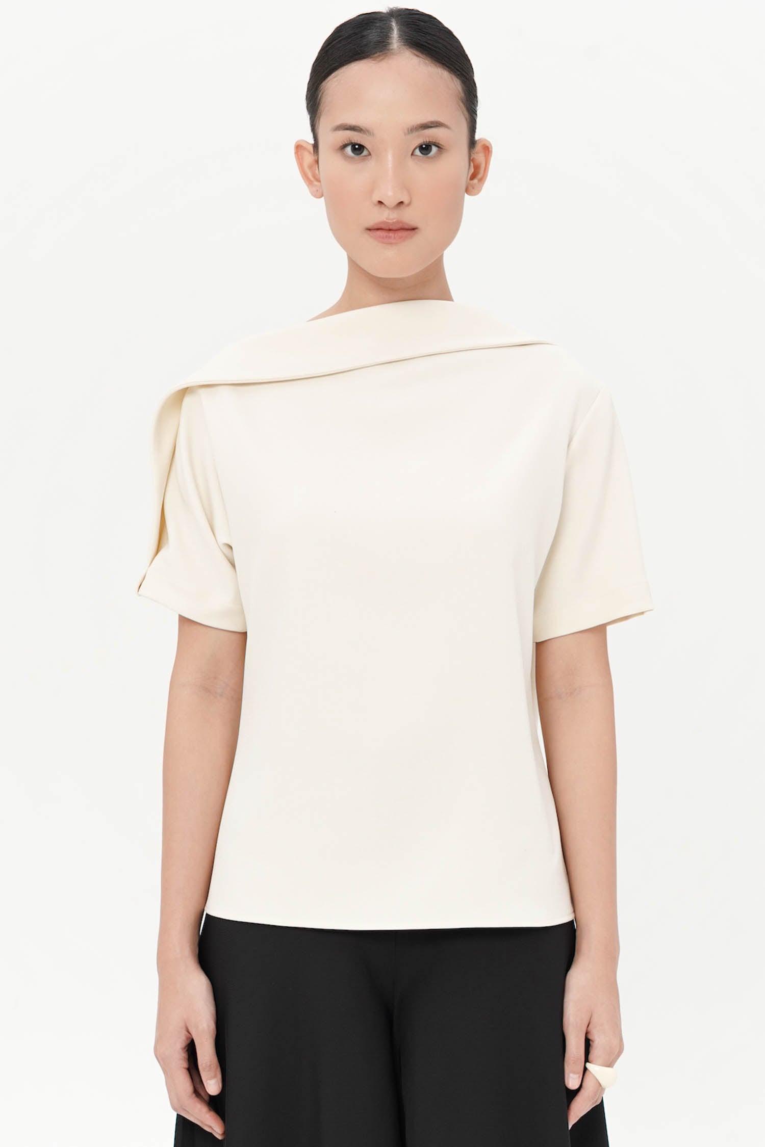 Auden Asymmetrical Blouse In Ivory