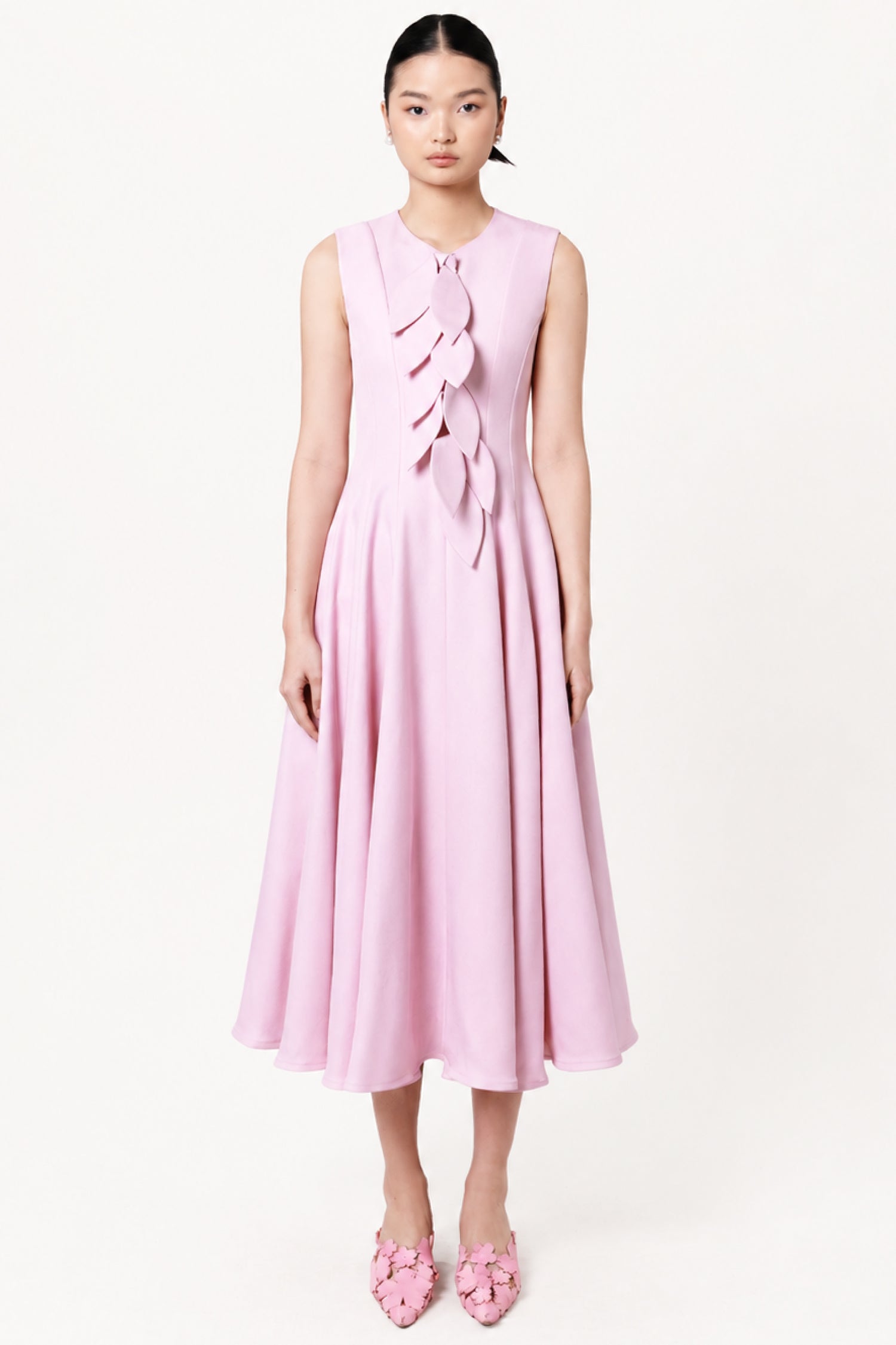 Viola Midi Dress in Pink