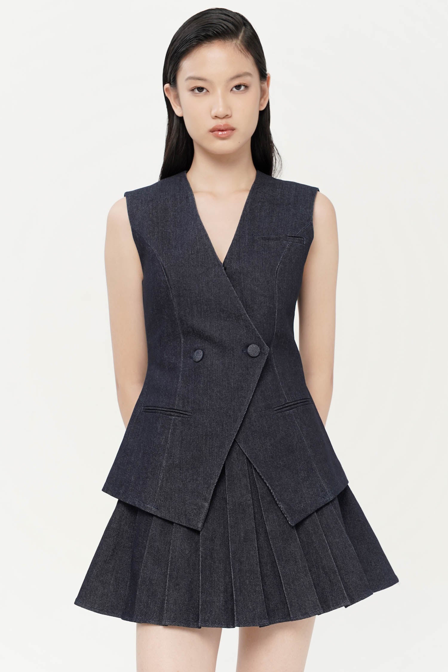 Gaspar Vest In Denim