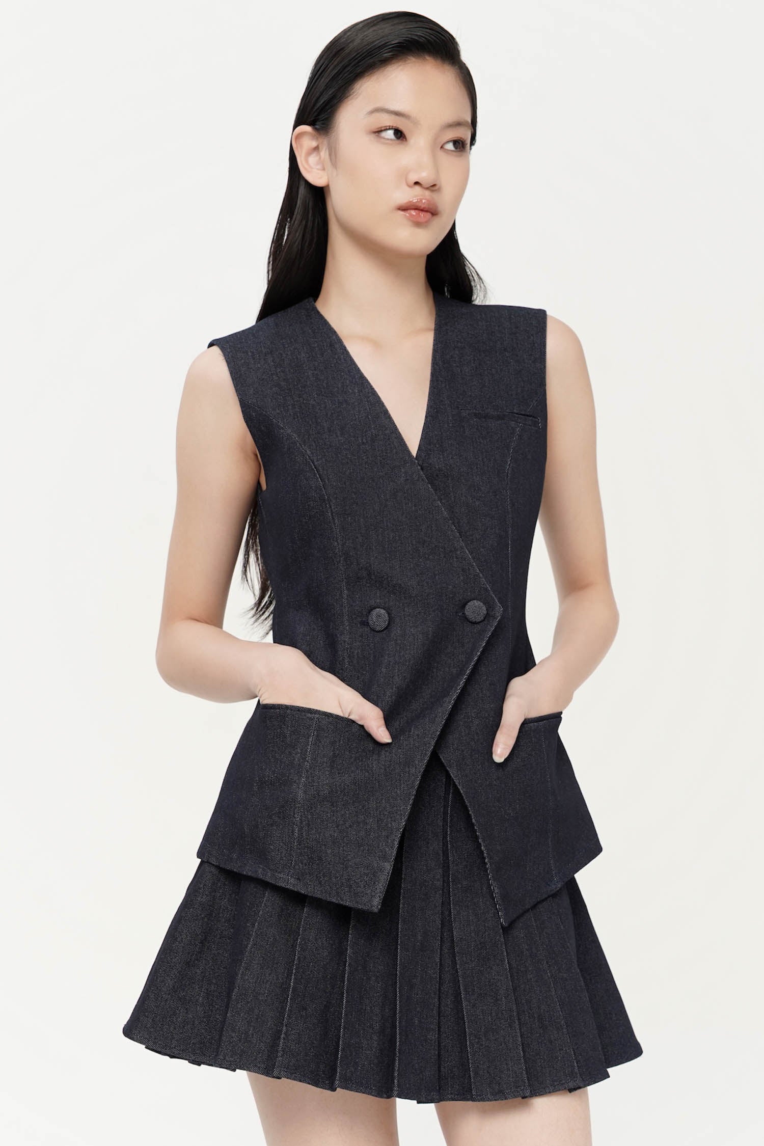 Gaspar Vest In Denim